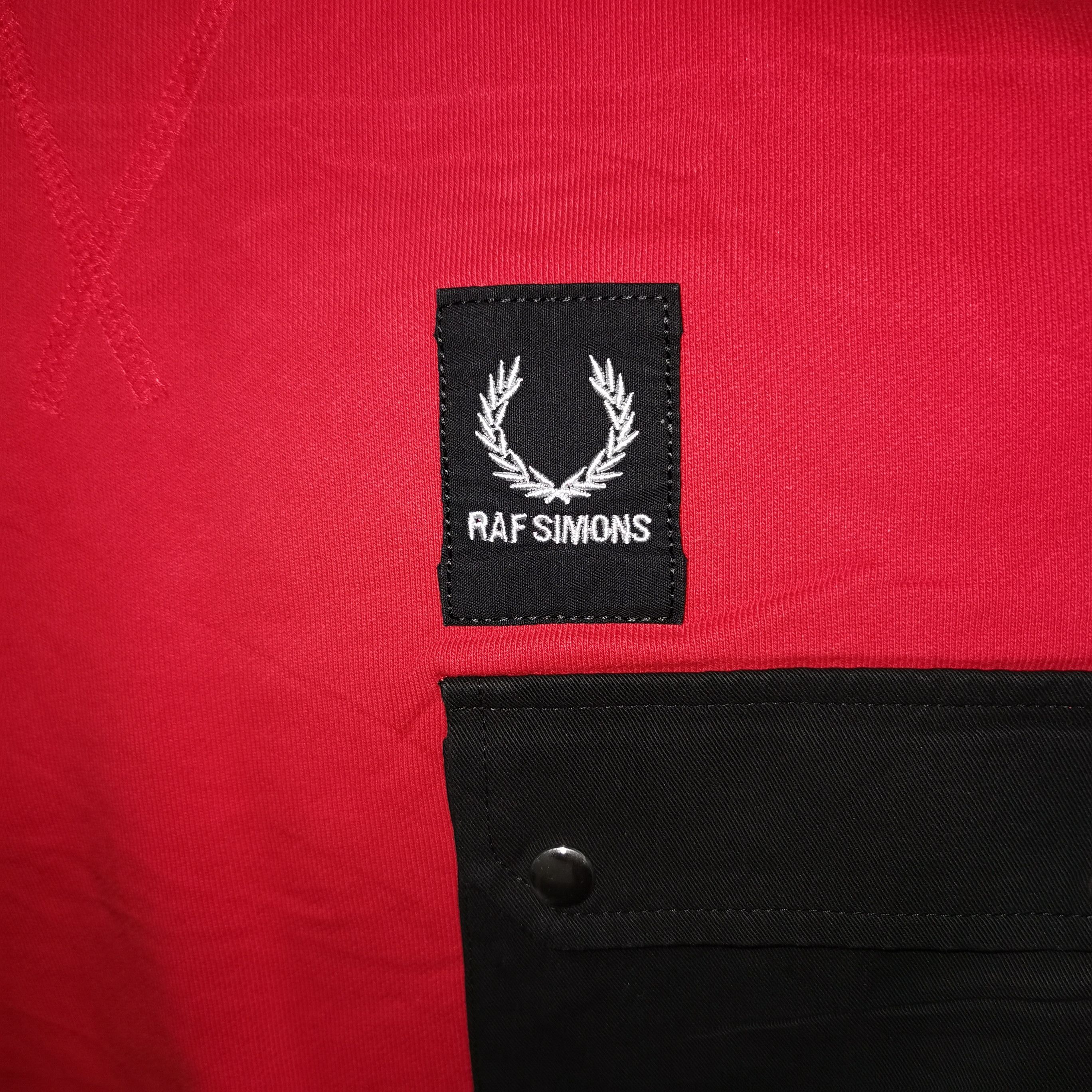 Fred Perry × Raf Simons Rare Raf Simons X Fred perry Red Pocket Crewneck Size US XL / EU 56 / 4 - 7 Thumbnail