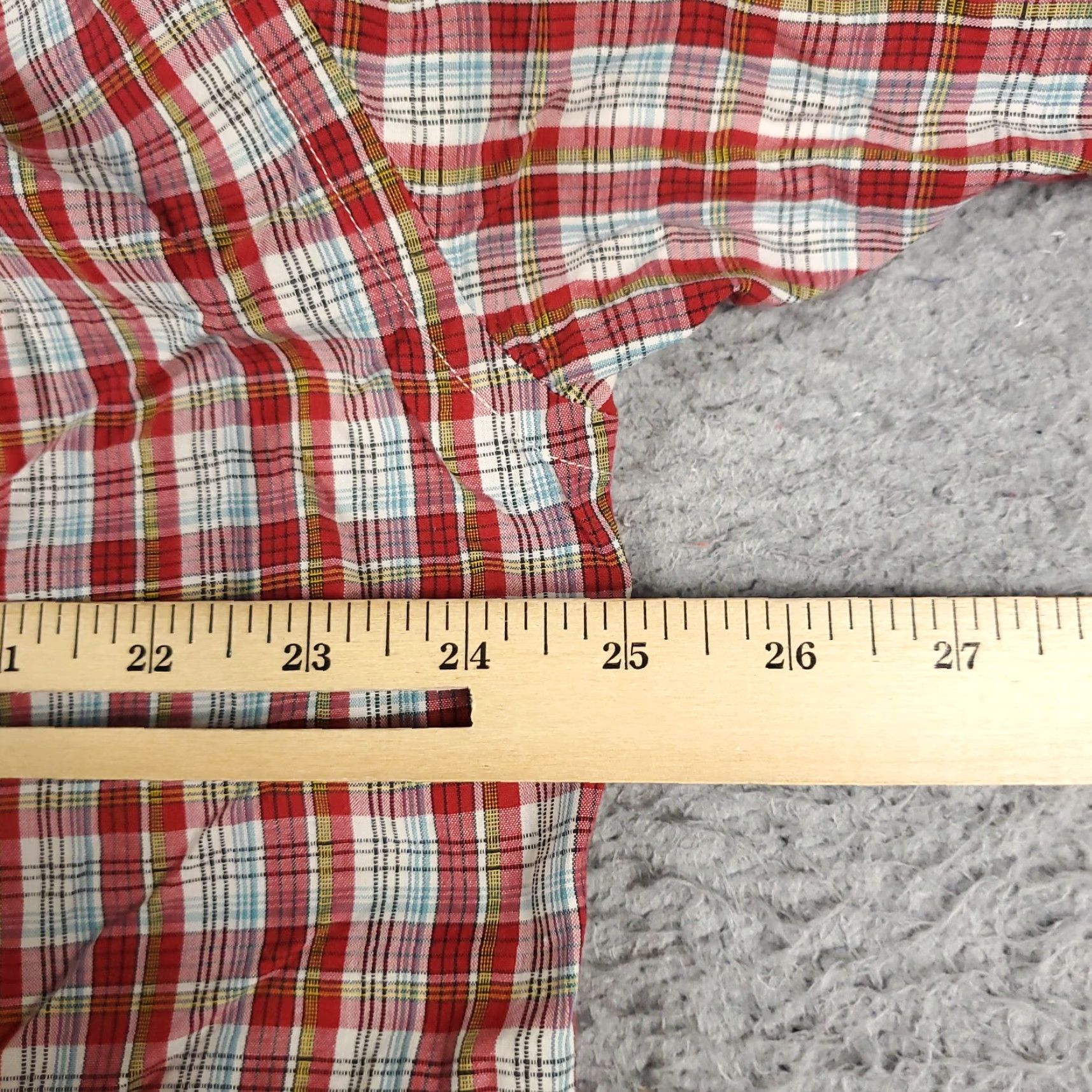 Tommy Hilfiger Tommy Hilfiger Shirt Mens Large Red Plaid Short Sleeve Button Up Casual Cotton Classic American Preppy Size US L / EU 52-54 / 3 - 6 Thumbnail
