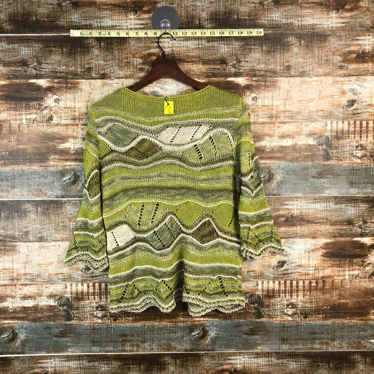 Homespun Knitwear × Japanese Brand DL Japan Art style vintage Green Knitwear #C524 Size S / US 4 / IT 40 - 12 Thumbnail