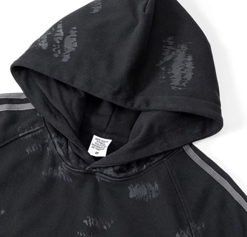 Japanese Brand Dirty Printed Striped Hoodies Size US L / EU 52-54 / 3 - 3 Thumbnail