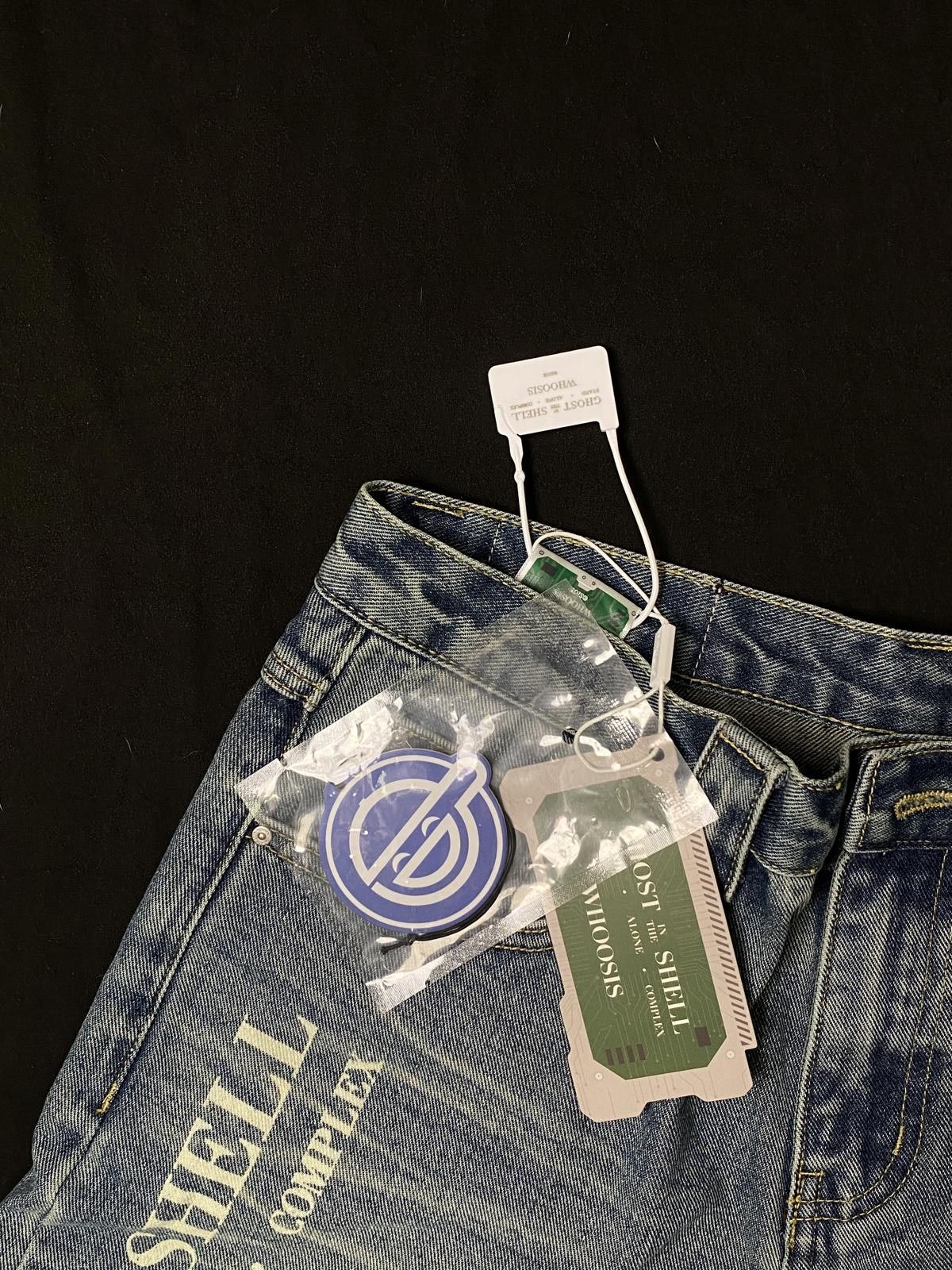Japanese Brand Rare Whoosis × Ghost in the Shell Graphic Jeans Shorts M Size US 32 / EU 48 - 8 Thumbnail