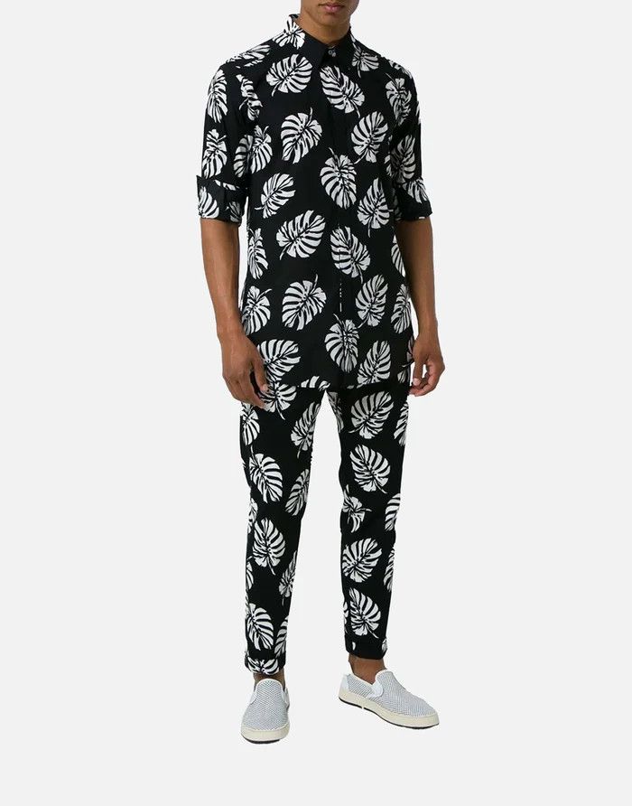 Dolce & Gabbana o1y0125 Patterned Shirt in Black/White Size US S / EU 44-46 / 1 - 4 Thumbnail