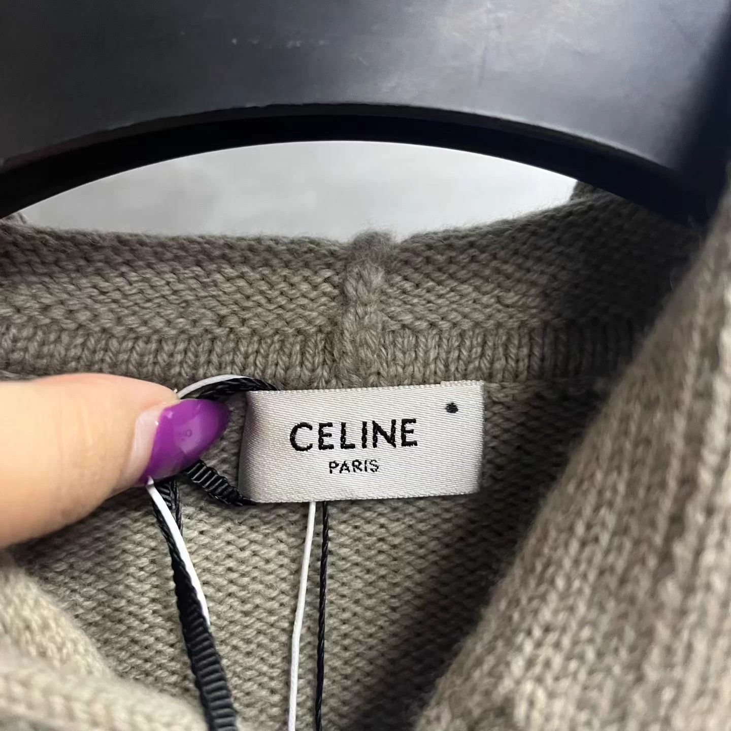 Other Celine Sand Beige Logo-embroidered Hooded Sweater XS Size US XS / EU 42 / 0 - 3 Thumbnail