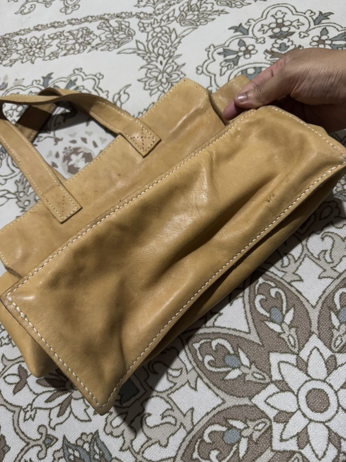 Genuine Leather × Japanese Brand Genuine Leather Medium Size Tote Bag Size ONE SIZE - 5 Thumbnail
