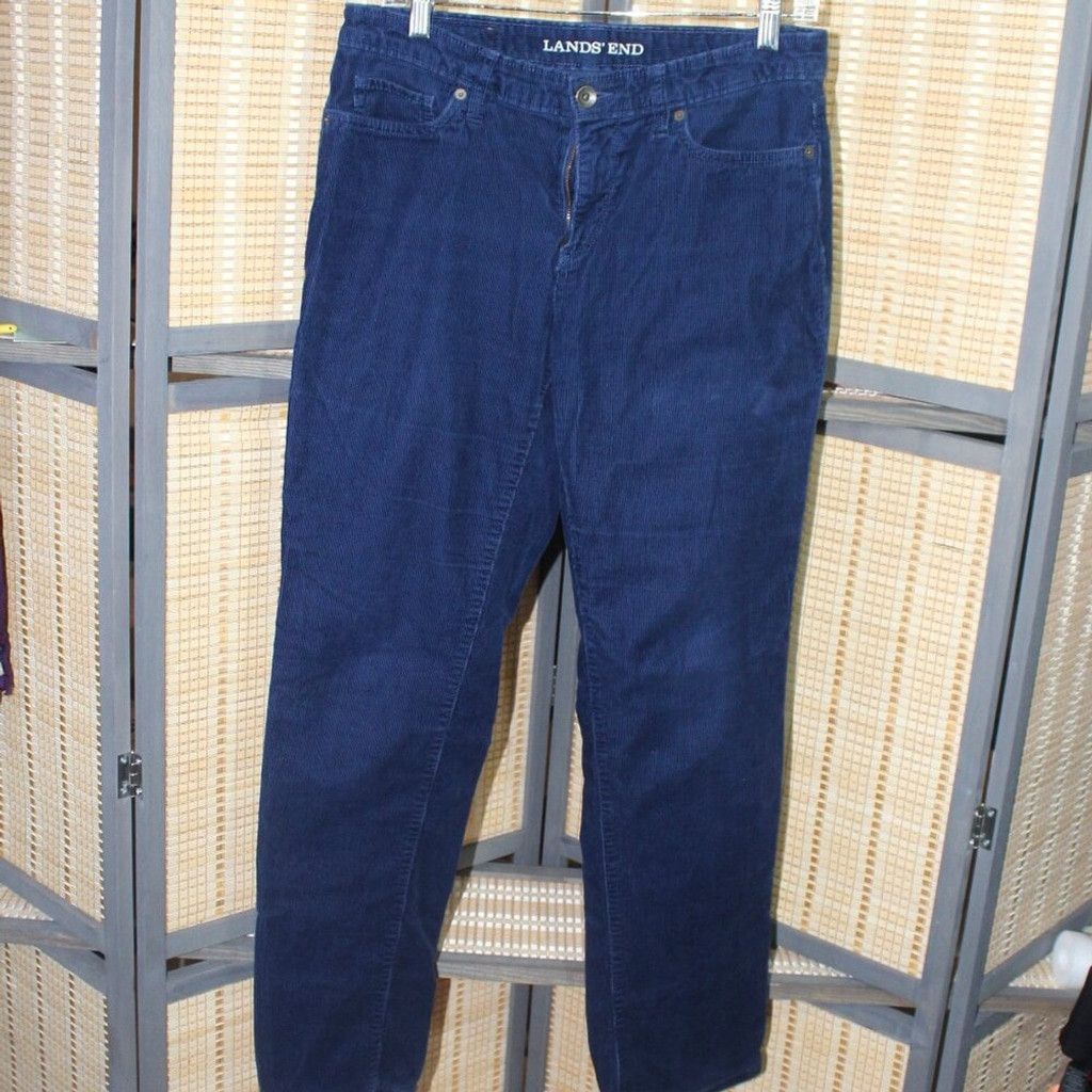 Lands' End Lands End Straight Corduroy in a Dark Ink Blue Size 30" / US 8 / IT 44 - 1 Thumbnail