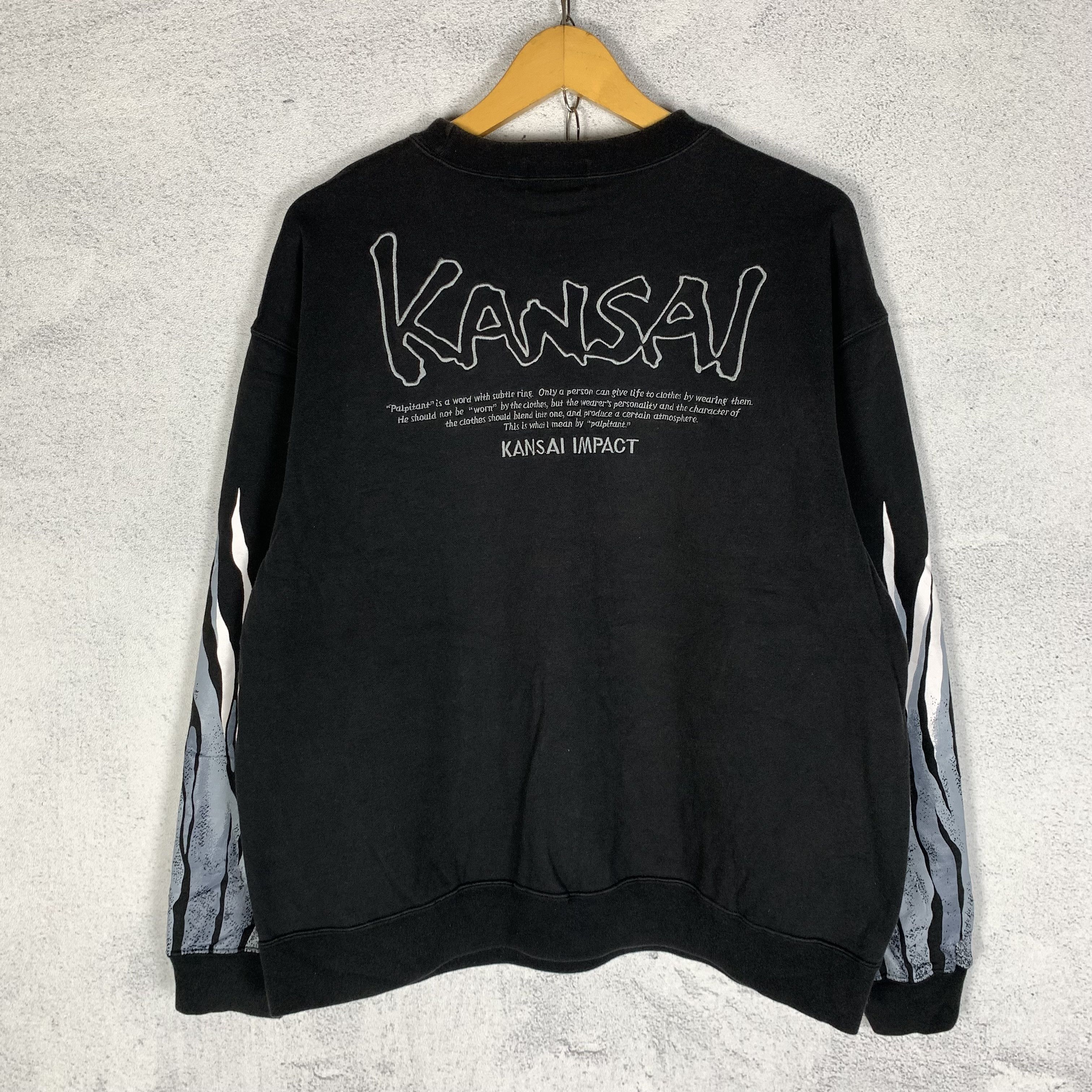 Kansai Yamamoto Vintage Kansai Impact Kansai Yamamoto Sweatshirt Crewneck Size US L / EU 52-54 / 3 - 1 Thumbnail