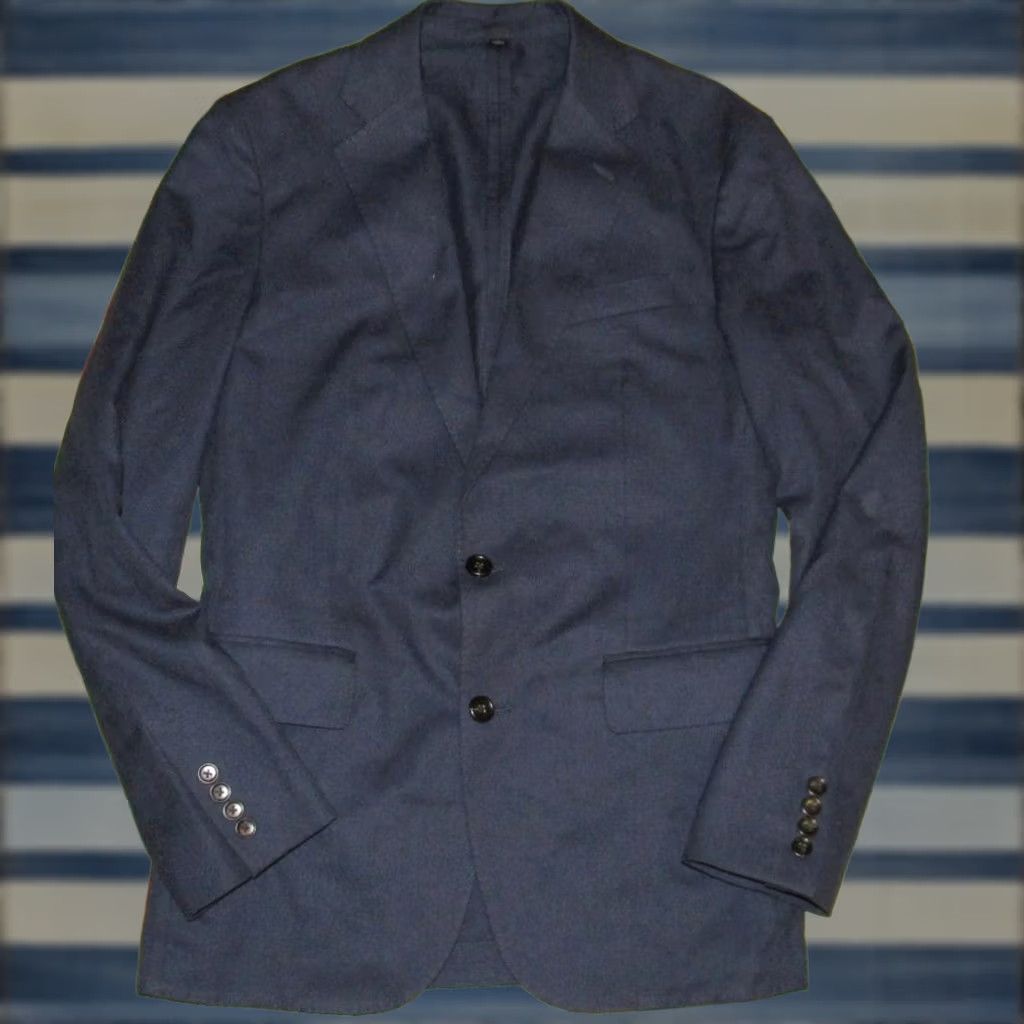 Vintage J CREW Blazer Ludlow Slim Fit Unstructured Blue 36R Mens Size 36R - 1 Thumbnail