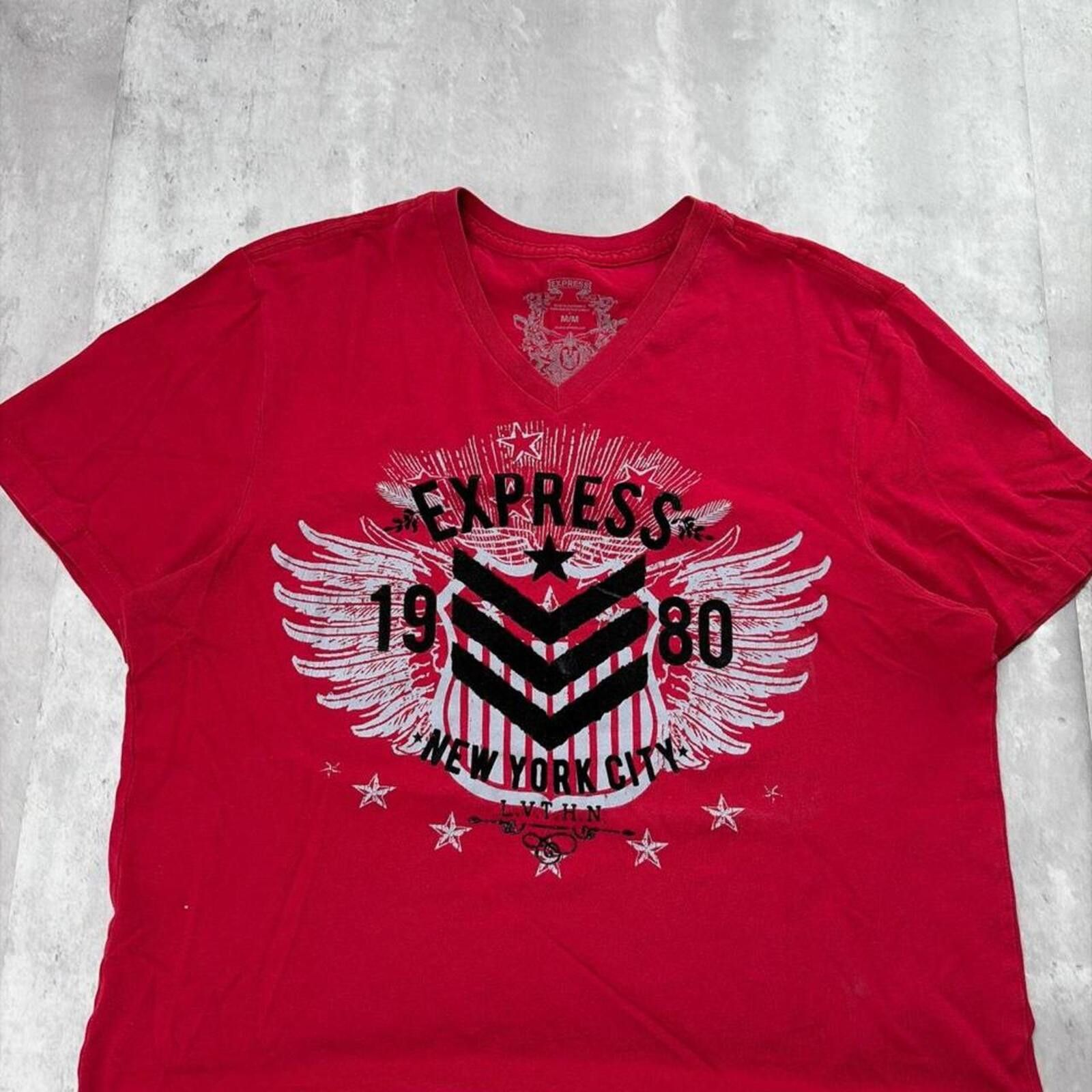 Express Y2K Red Express Grunge Gothic Skater T-Shirt Size US M / EU 48-50 / 2 - 3 Thumbnail