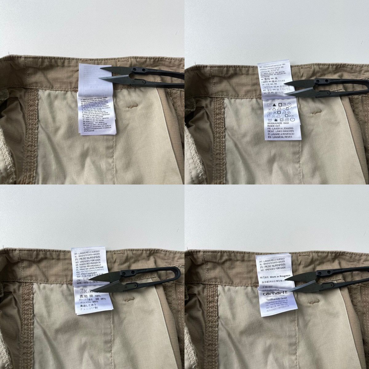 Carhartt Wip Carhartt WIP Regular Fit Baggy Cargo Pants Beige Y2K Size US 32 / EU 48 - 12 Thumbnail
