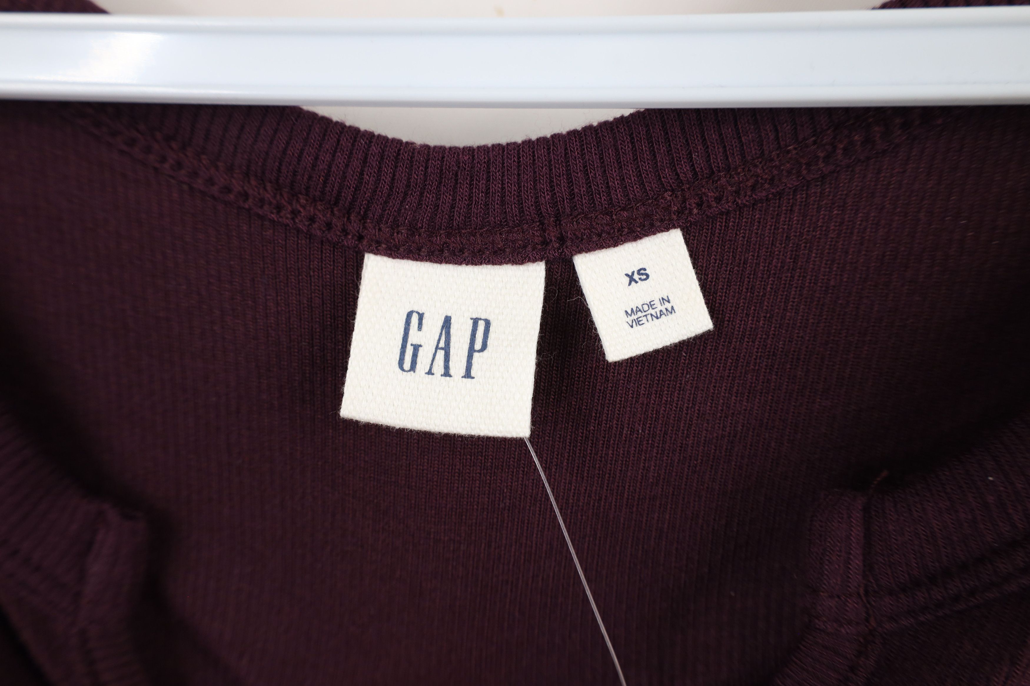 Gap × Vintage Deadstock Vintage Y2K Gap Thermal Ribbed Knit T-Shirt Purple Size XS / US 0-2 / IT 36-38 - 4 Thumbnail
