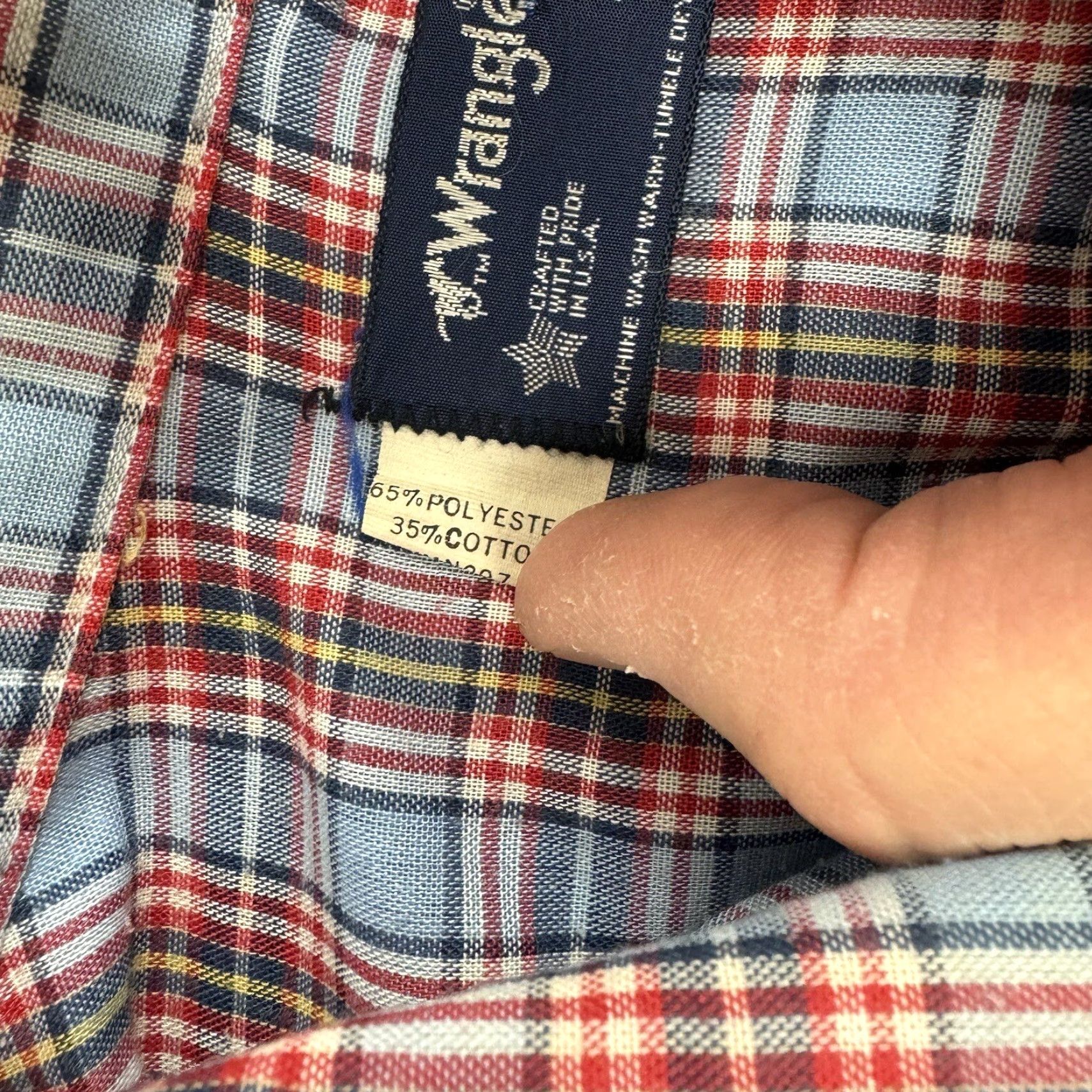 Wrangler VINTAGE Wrangler Western Button Up Shirt Adult Large Plaid Cowboys Pearl Snap 90s Mens Size US L / EU 52-54 / 3 - 5 Thumbnail