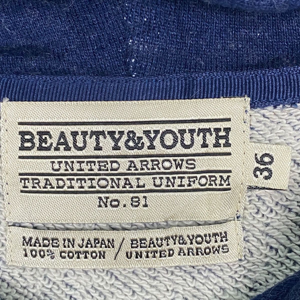 Vintage Vintage Beuty And Youth United Arrows Full Zip HoodieSweater Size US S / EU 44-46 / 1 - 5 Thumbnail