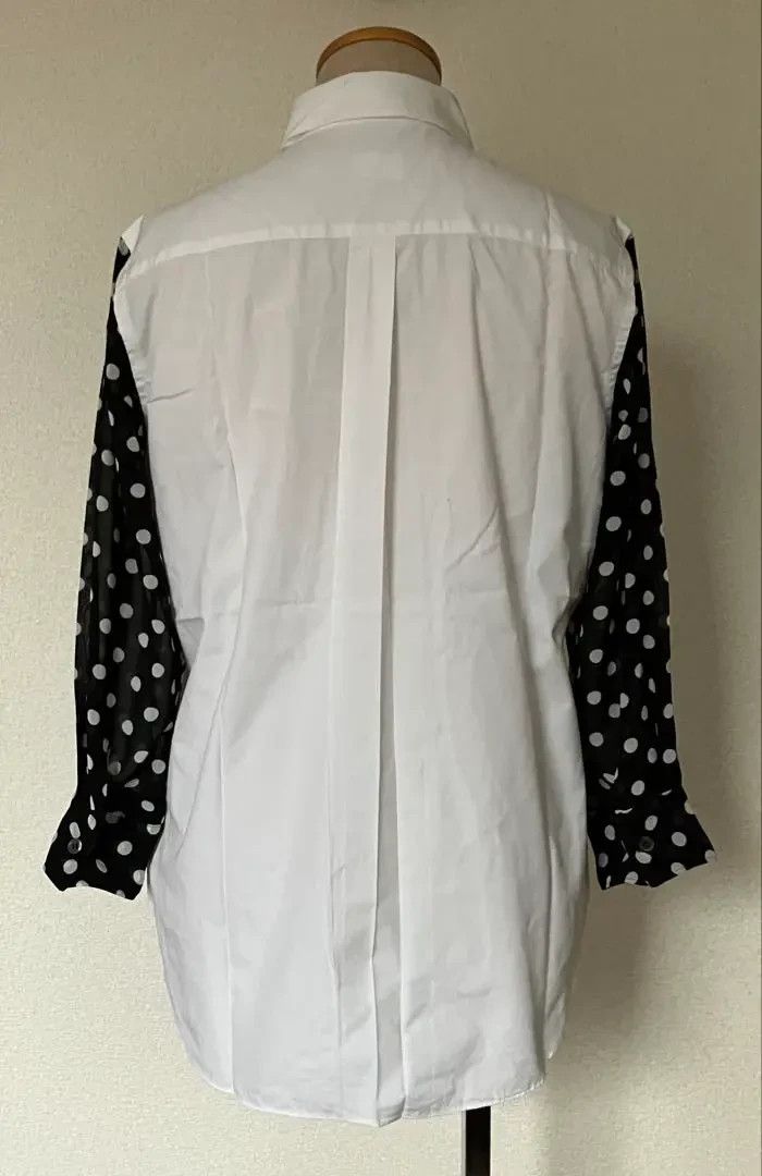 Comme des Garcons Comme Des Garcons White perspective black polka dot croppe Size S / US 4 / IT 40 - 4 Thumbnail