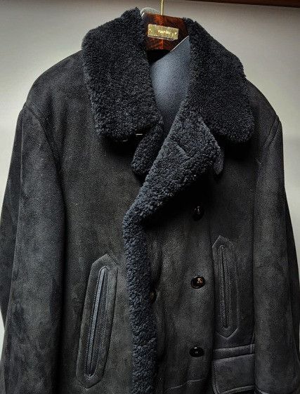 Tom Ford o1sm1stk0124 Suede Sharing Double Coat in Black Size US L / EU 52-54 / 3 - 2 Thumbnail
