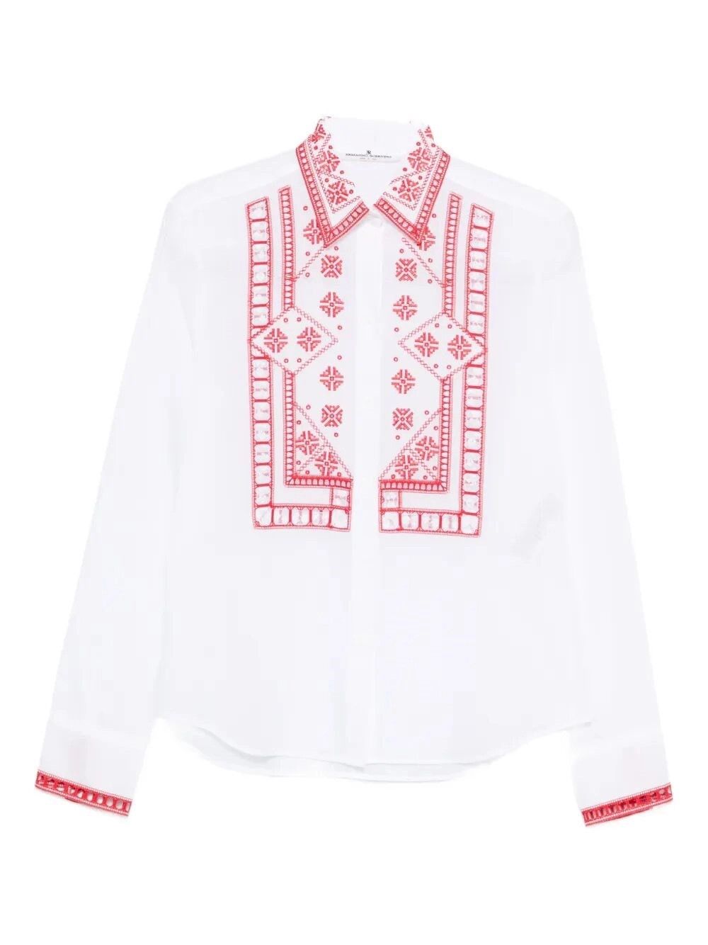 Ermanno Scervino Shirt With Embroidery Size L / US 10 / IT 46 - 1 Thumbnail