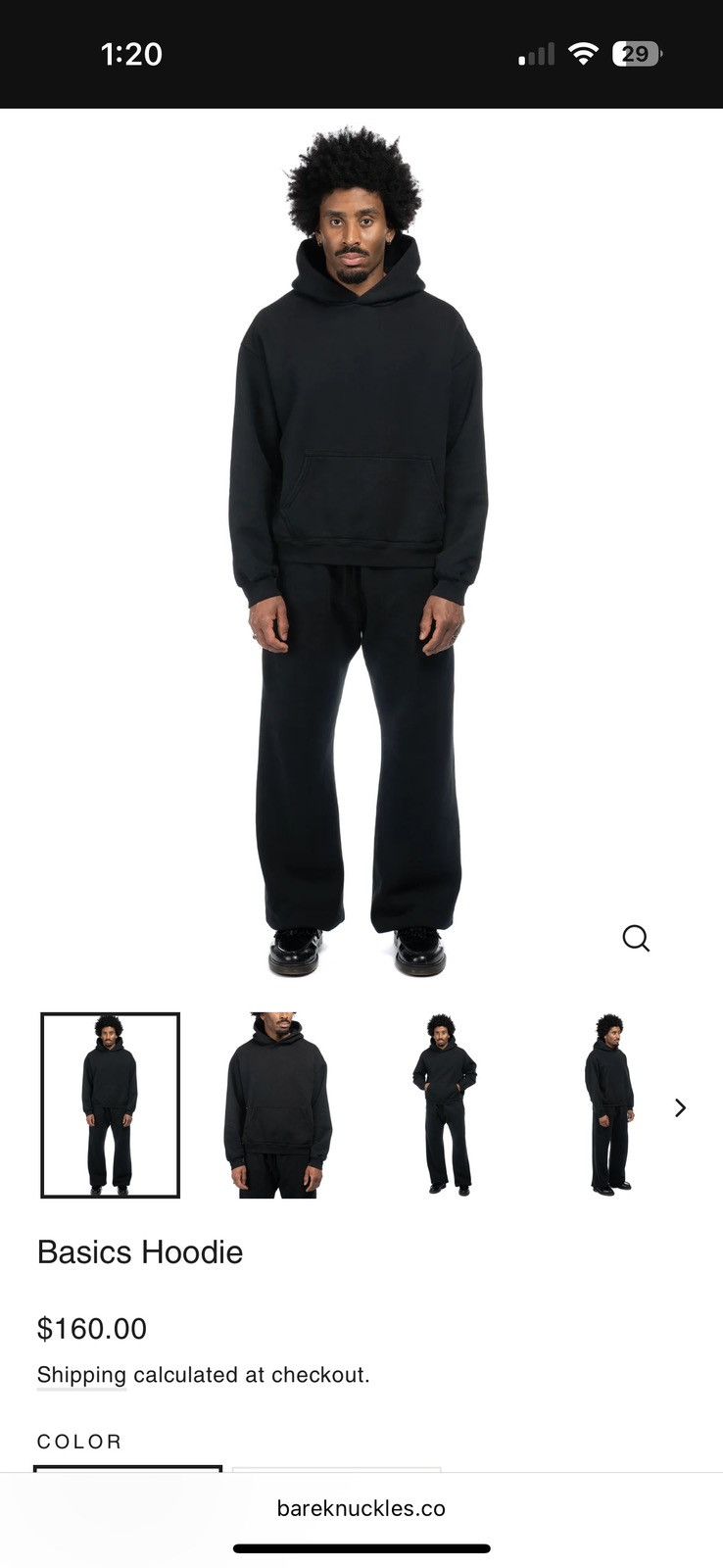 Bare Knuckles Bare Knuckles basics hoodie- aged black M Size US M / EU 48-50 / 2 - 3 Thumbnail