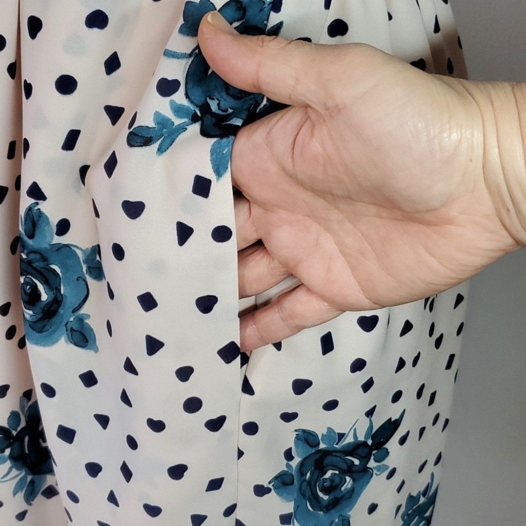 Other Maison Jules Size M Dress Blush Pink Floral Chiffon Button Size M / US 6-8 / IT 42-44 - 8 Thumbnail