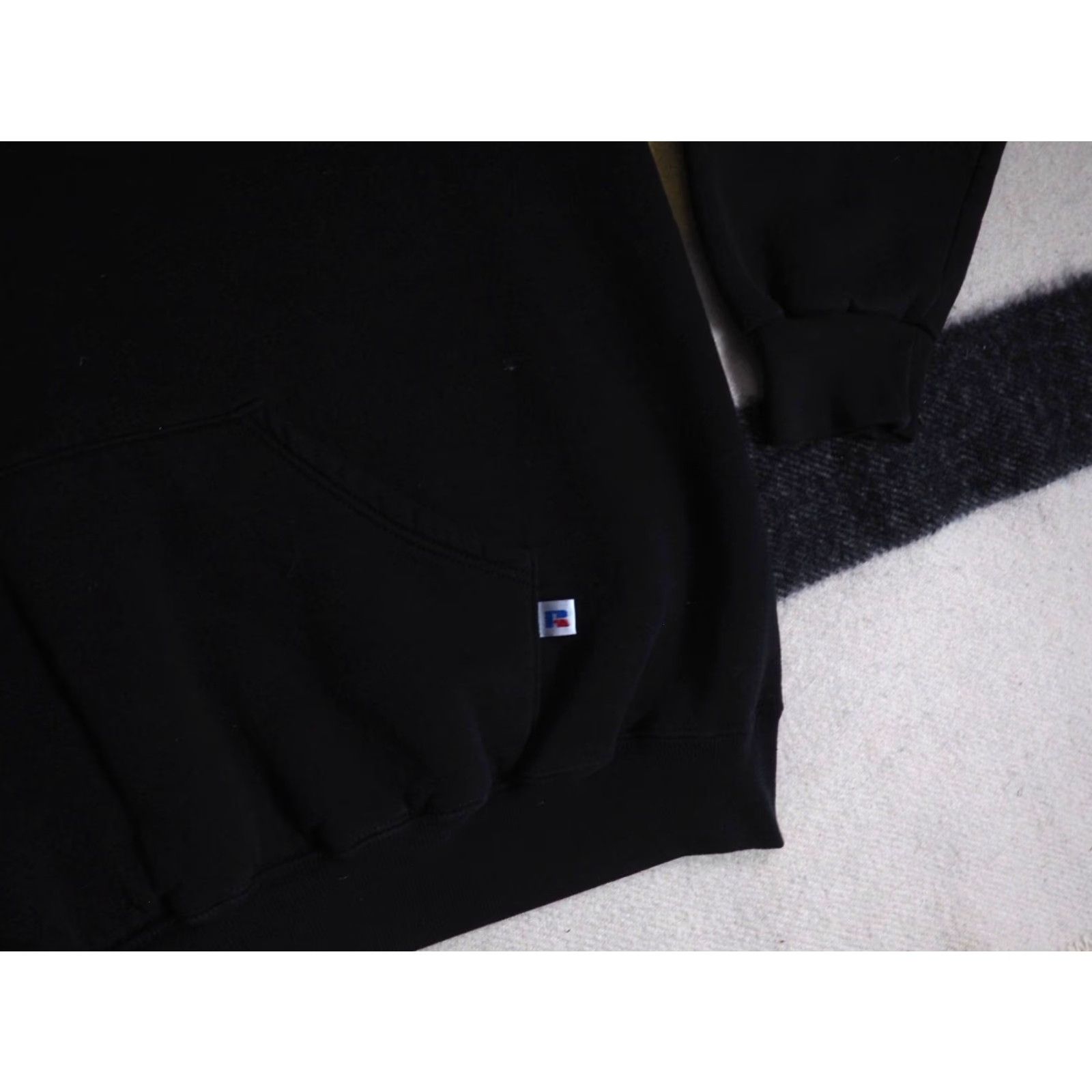 Russell Athletic VTG Russell Athletic Hoodie Pullover Mens XL Crew Neck Fleece Black US Made 90s Logo Hooded Sweatshirt Mens Size US XL / EU 56 / 4 - 5 Thumbnail