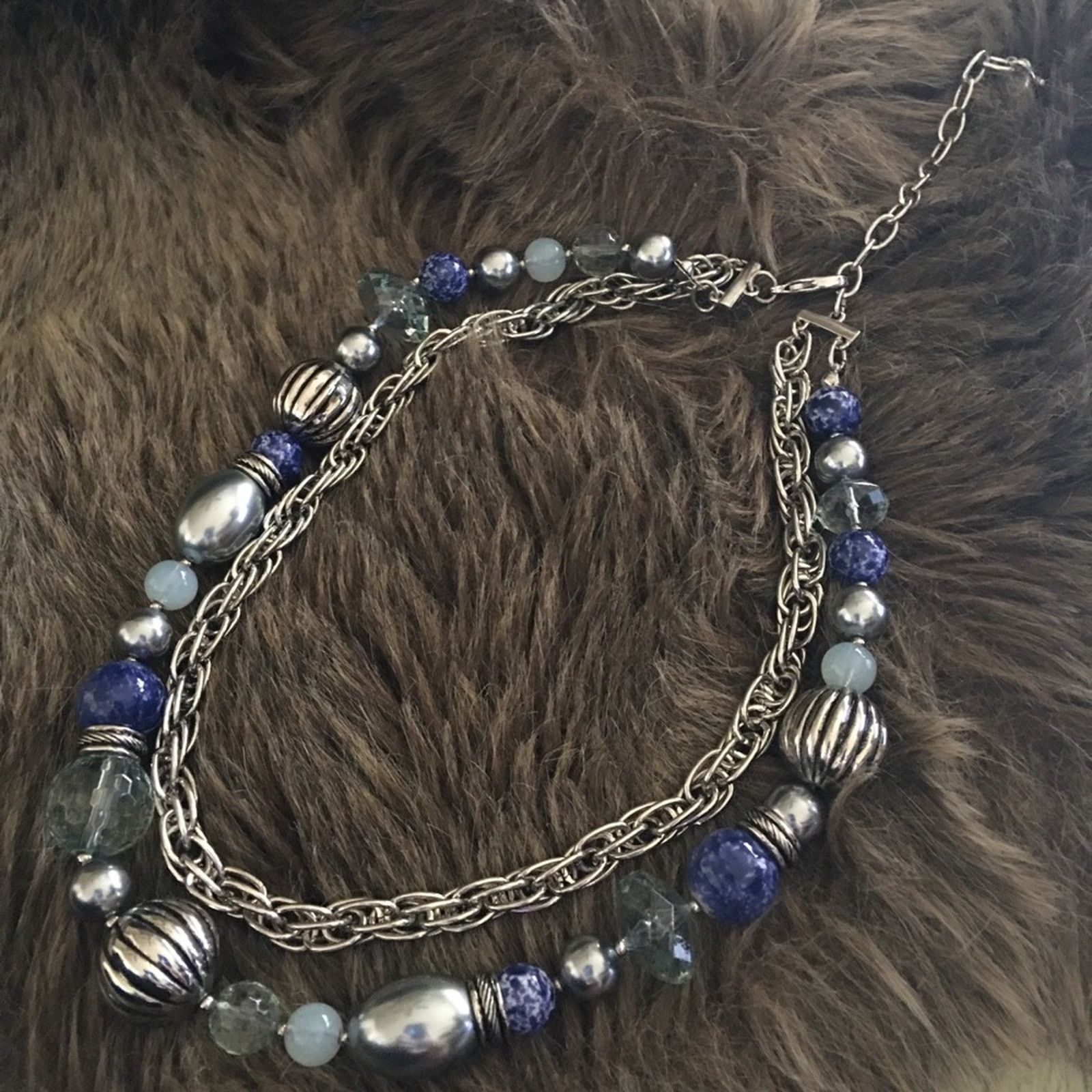 Jewelry Double strand bead twisted rope chain necklace Size ONE SIZE - 6 Thumbnail