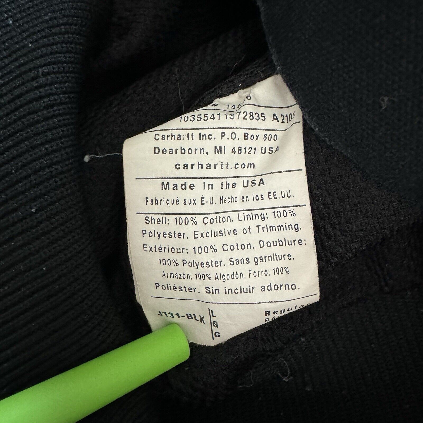 Carhartt Vintage Carhartt Canvas Jacket Men’s Large Black J131 BLK Size US L / EU 52-54 / 3 - 2 Thumbnail