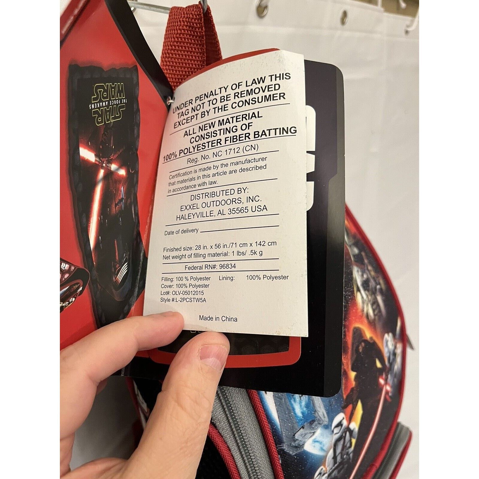 Disney Star Wars Backpack Sleeping Bag Combo 28”x56” NWT Kids Size ONE SIZE - 9 Thumbnail