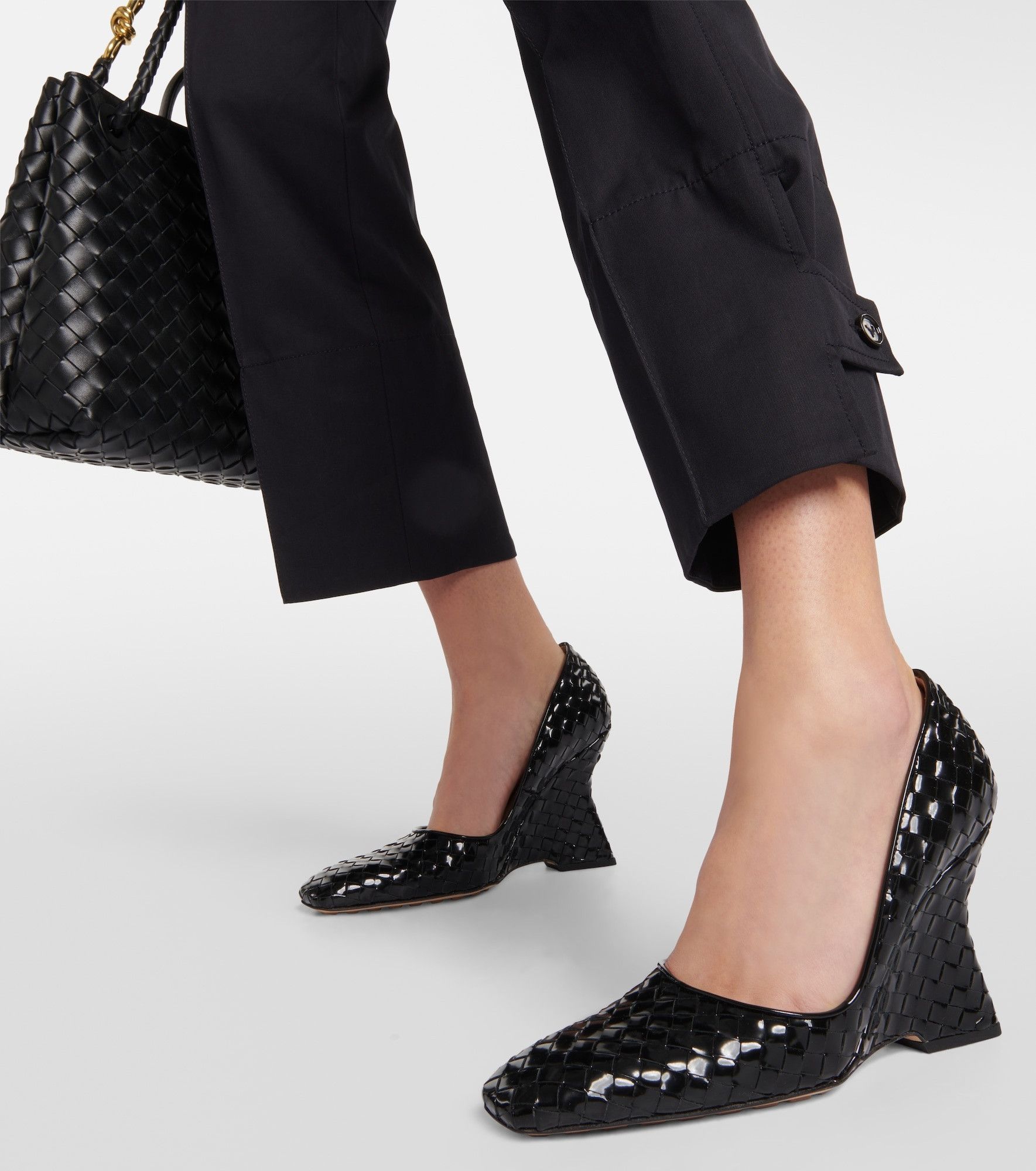 Bottega Veneta o1y0725 Leather Pumps in Black Size US 9 / IT 39 - 5 Thumbnail