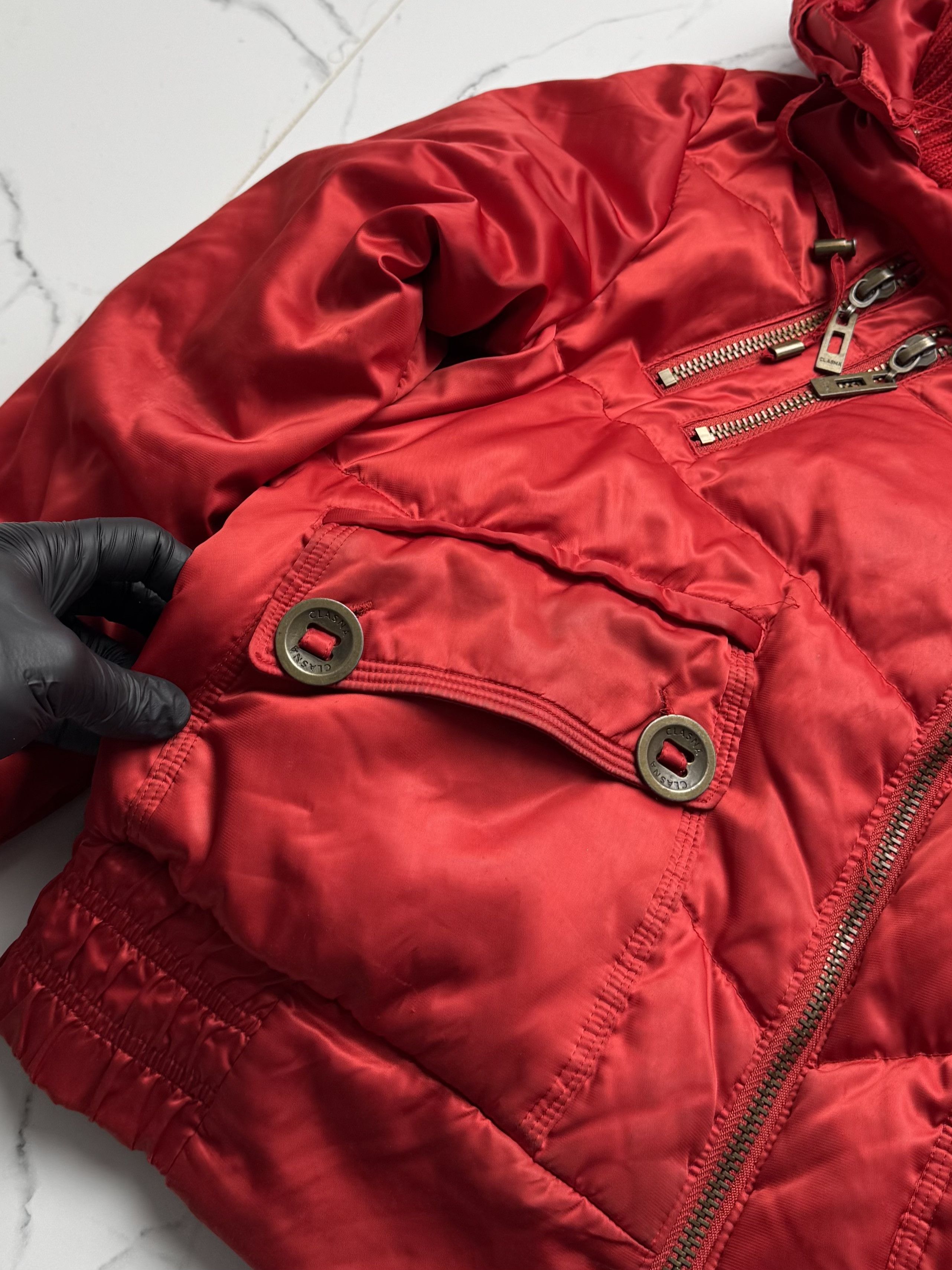 Vintage Vintage Red Puffer Jacket Women's Hooded Quilted Winter Coat Size L / US 10 / IT 46 - 7 Thumbnail