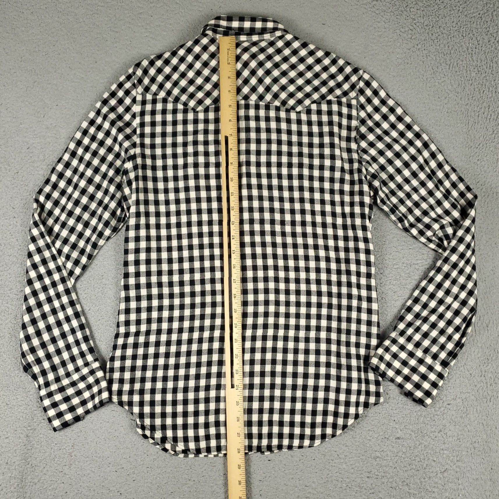 Ralph Lauren Lauren Ralph Lauren Women's Button-Up Shirt Size 8 Black Check Long Sleeve Snap Collared Casual Size M / US 6-8 / IT 42-44 - 7 Thumbnail