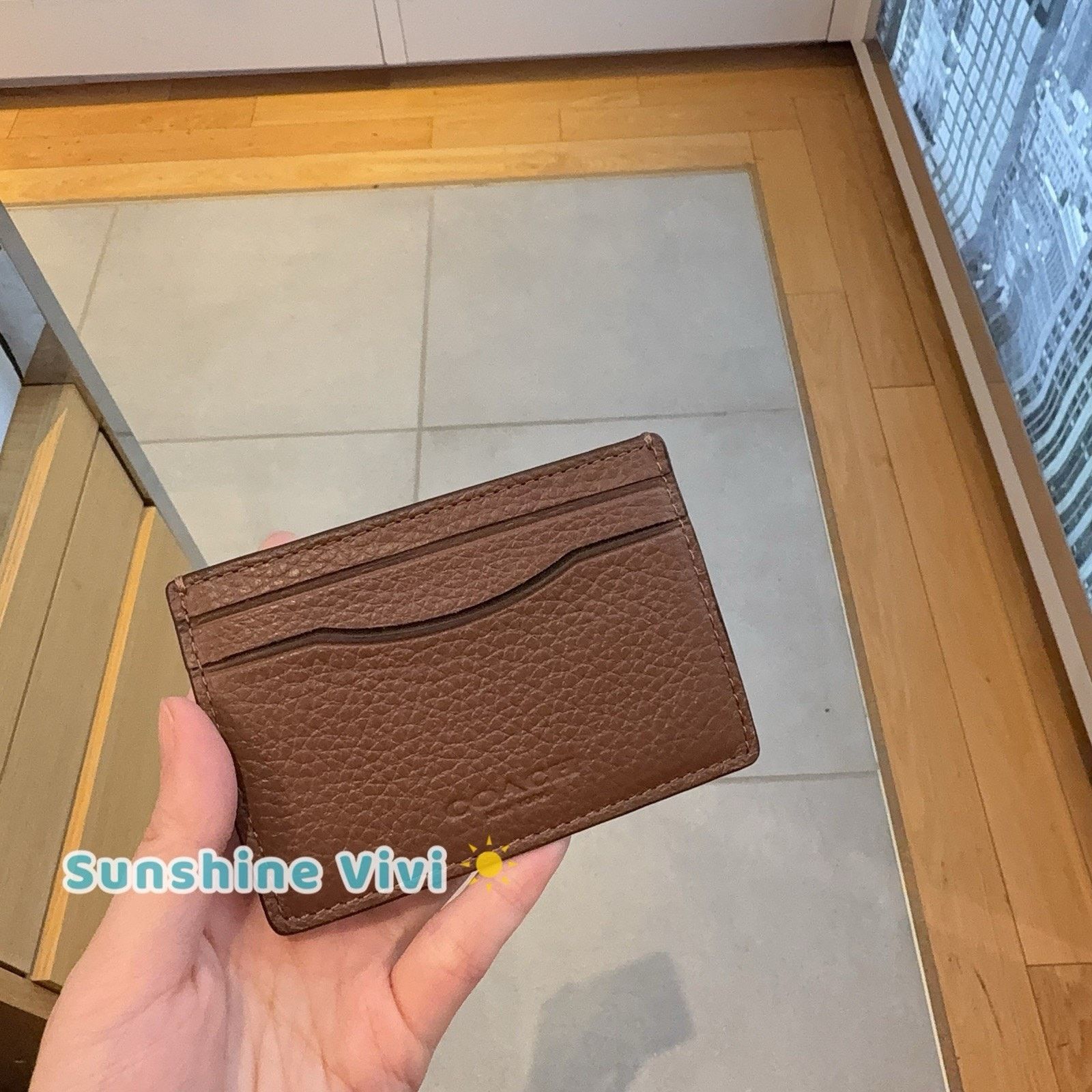 Coach NWT Coach Card Case Money Clip Leather CCF97 Gunmetal/Saddle Size ONE SIZE - 1 Thumbnail