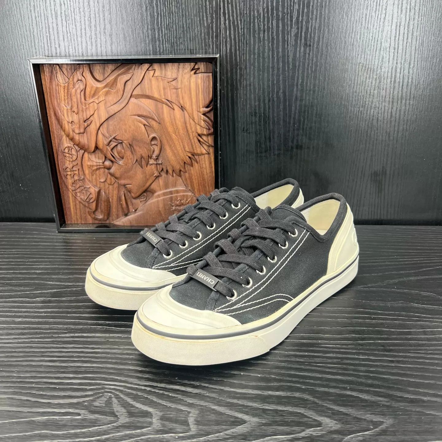 Chanel Chanel color block black white 38 sneakers box mint Size US 7.5 / IT 37.5 - 1 Thumbnail