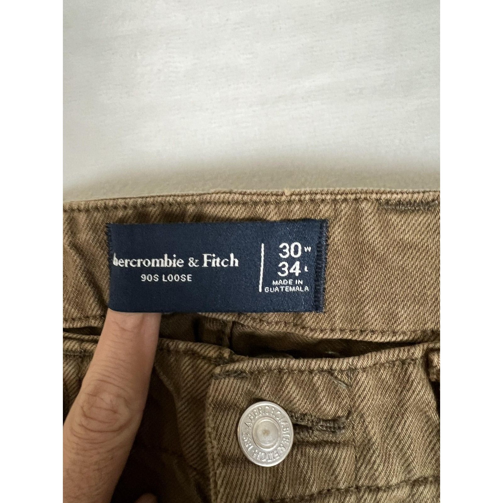 Abercrombie & Fitch Abercrombie & Fitch 90s Loose Pants Mens 30x34 Brown Twill C Size US 30 / EU 46 - 3 Thumbnail