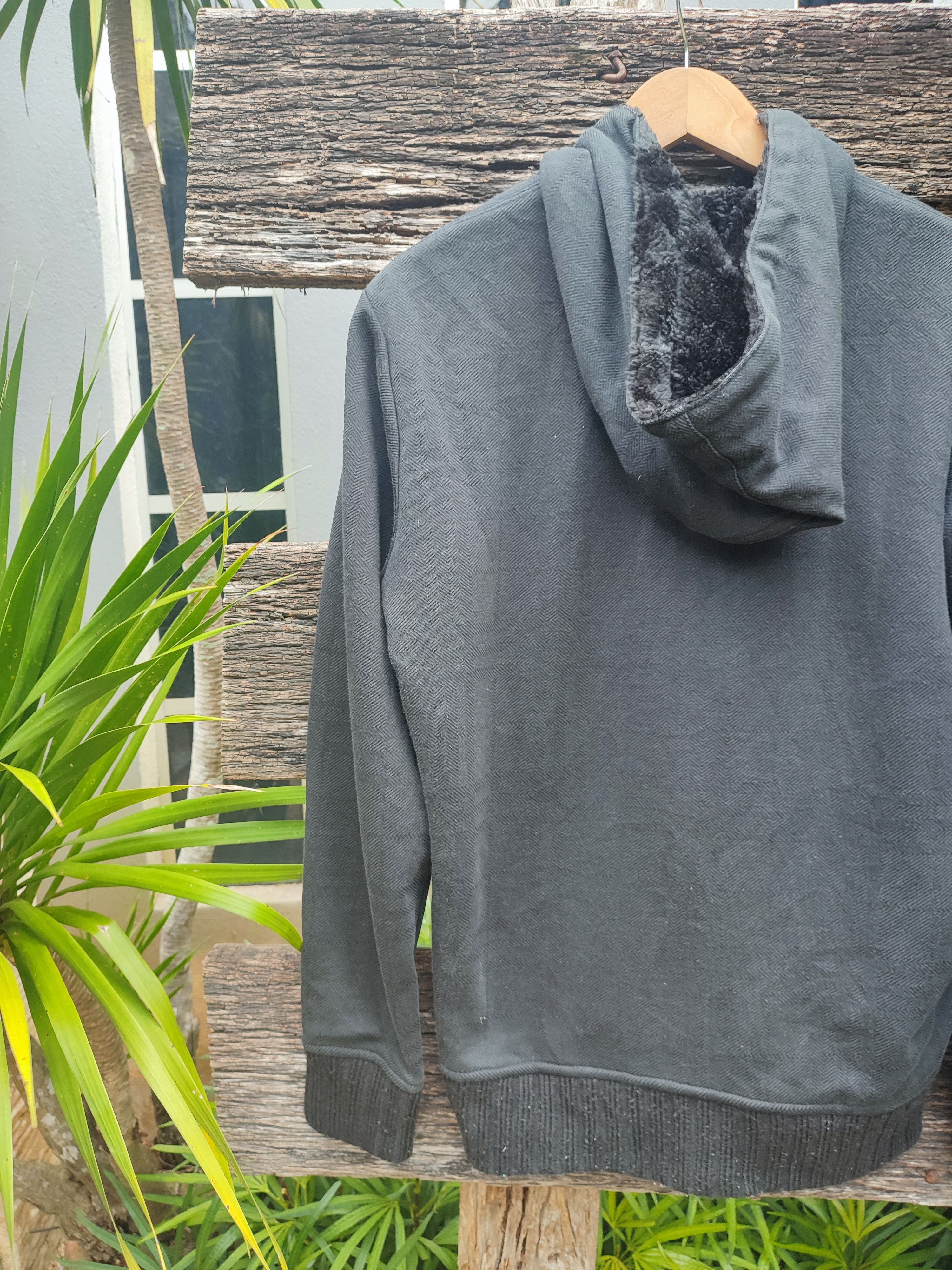 Burberry Burberry Blue Label Fleece-Lined Zip Hoodie (Vintage, Black) Size US L / EU 52-54 / 3 - 6 Thumbnail