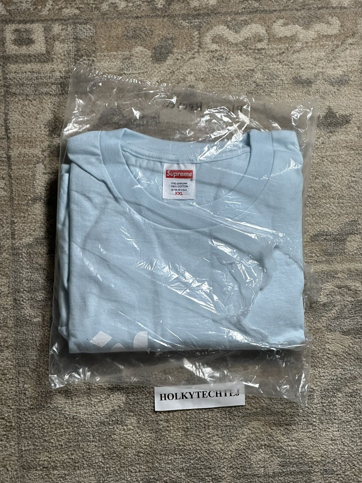 Supreme Supreme Arabic Logo Tee - Pale Blue - XXL - SS23 Size US XXL / EU 58 / 5 - 6 Thumbnail