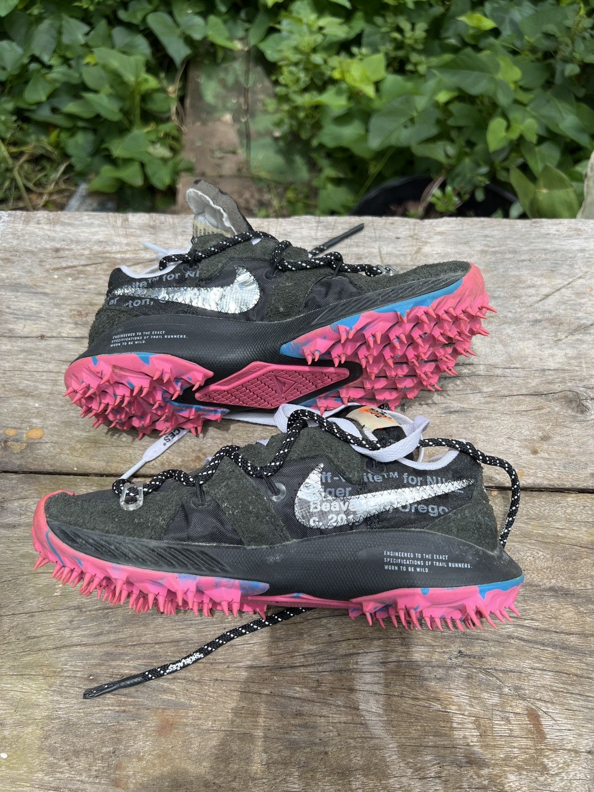 Nike × Off-White Nike Zoom Terra Kiger 5 Off-White Black (Women's) CD8179-001 Size US 5.5 / IT 35.5 - 3 Thumbnail