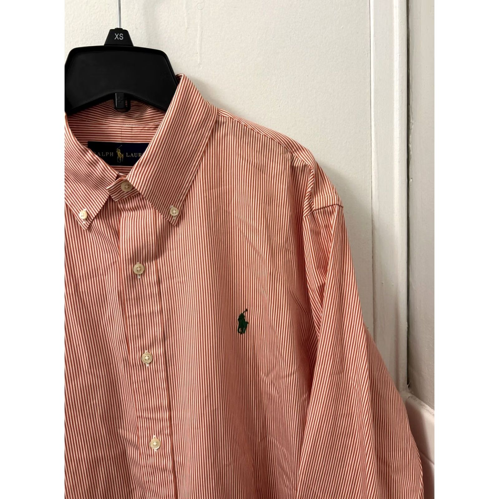 Polo Ralph Lauren Ralph Lauren Shirt Mens Large Red Pink Striped Button Down Green Pony L/S Size US L / EU 52-54 / 3 - 4 Thumbnail