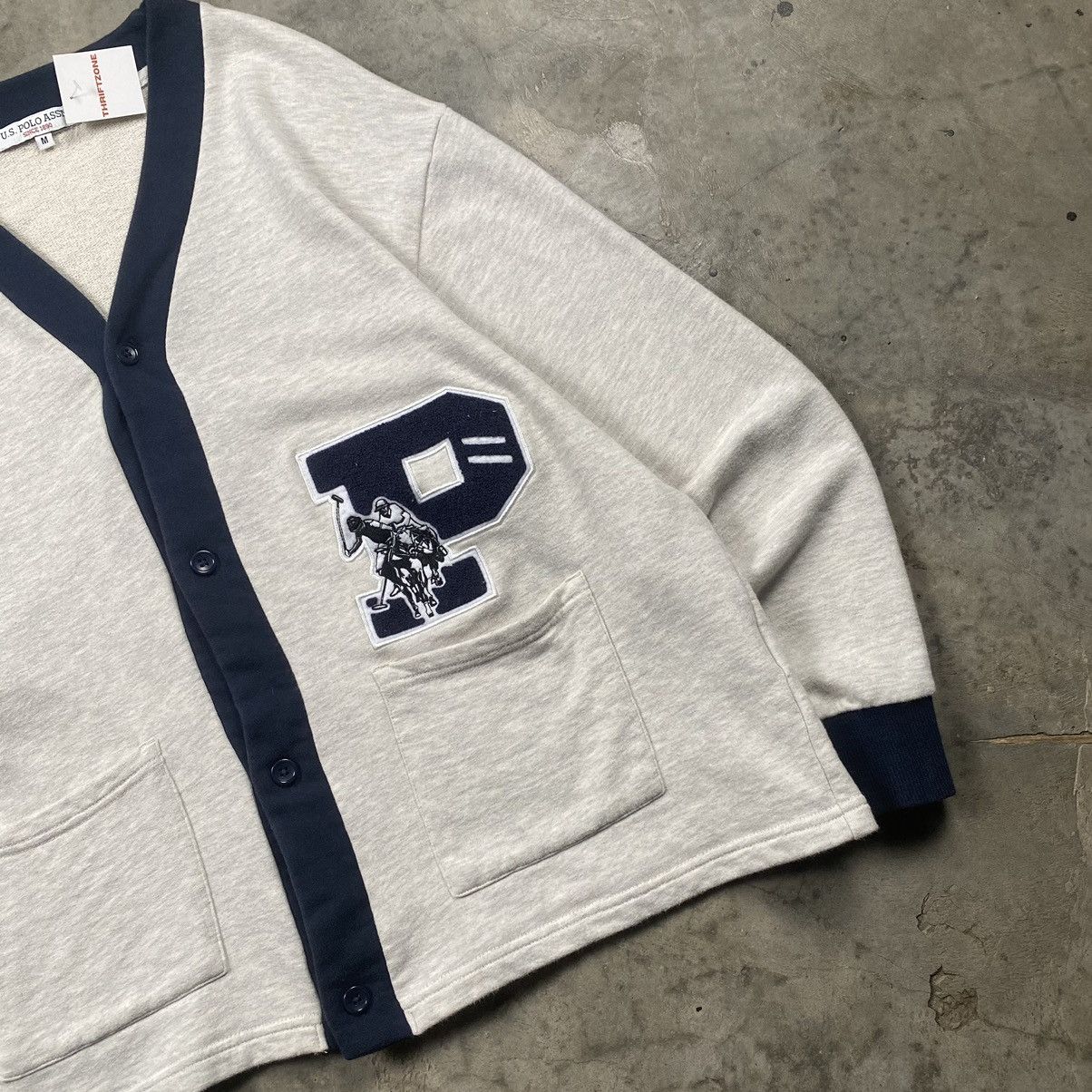 U.S. Polo Assn. × Vintage US Polo Assasin Big Pony P Cardigan Jumper Sweatshirt Size US M / EU 48-50 / 2 - 2 Thumbnail