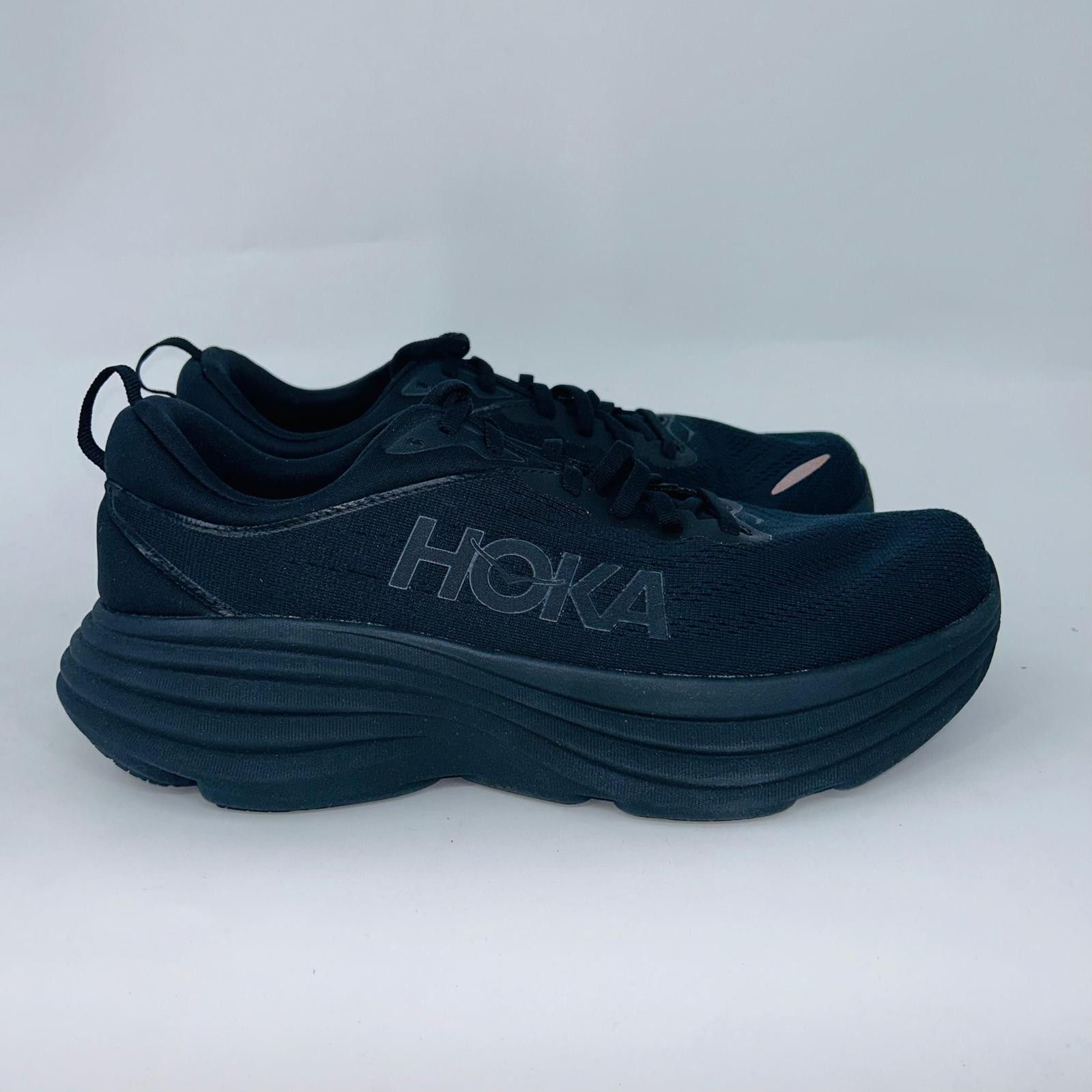 Hoka HOKA MENS BONDI 8 BLACK MESH LIGHT RUNNING SHOES SIZE 10D Size US 10 / EU 43 - 1 Thumbnail
