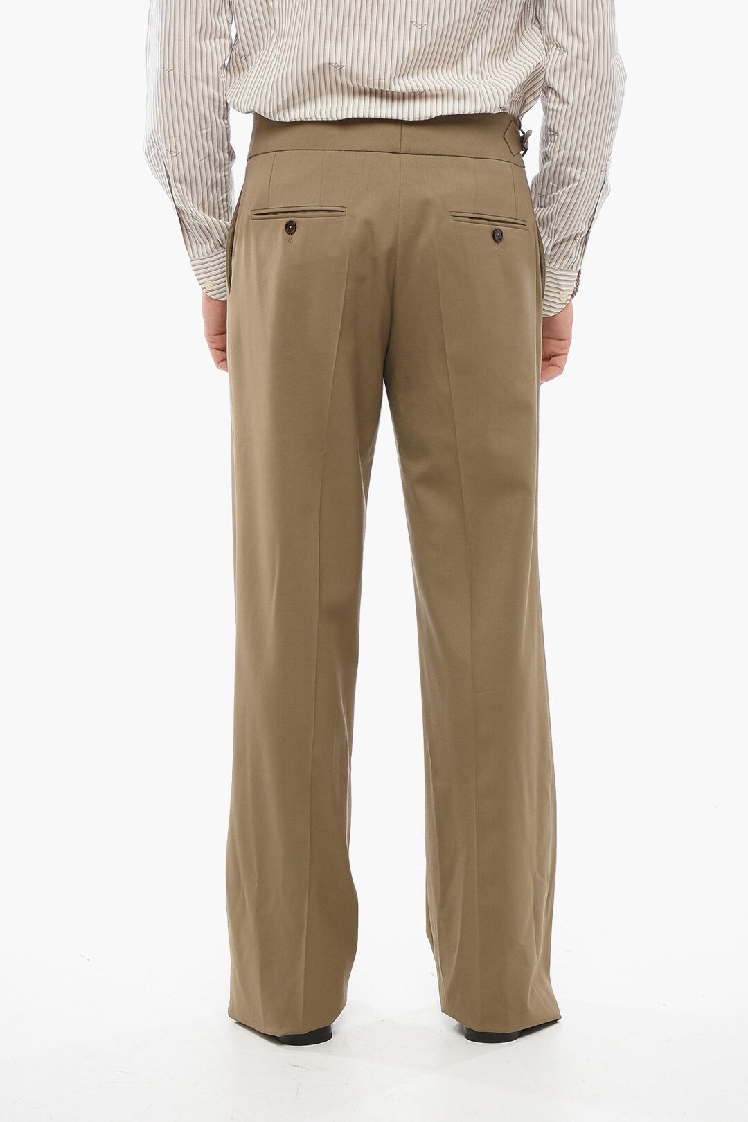 Dolce & Gabbana og1mm0825 Stretch Virgin Wool Pant in Brown Size US 32 / EU 48 - 2 Thumbnail