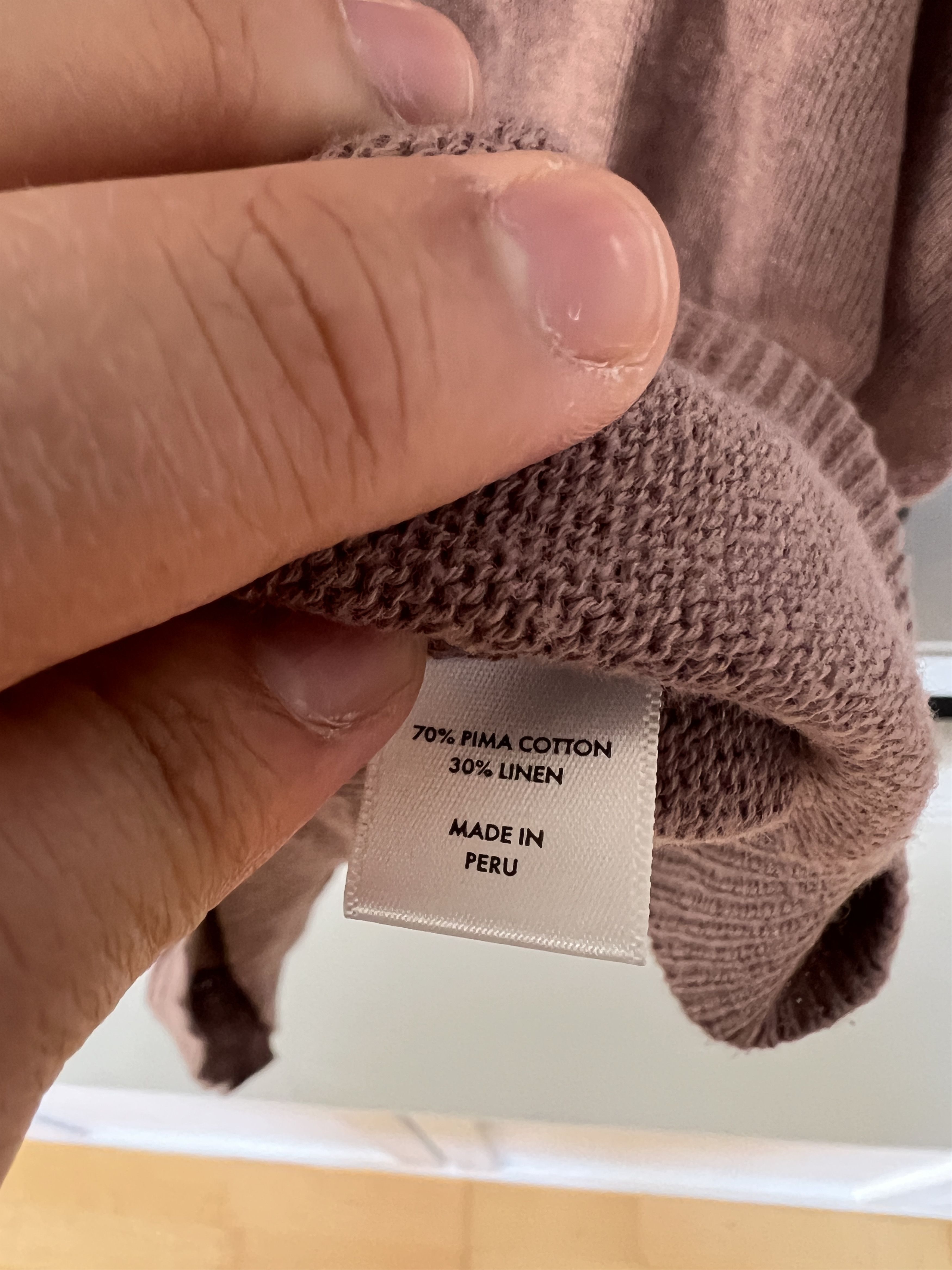 3sixteen Knit Shirt Cotton Linen Mauve Size US XXL / EU 58 / 5 - 4 Thumbnail