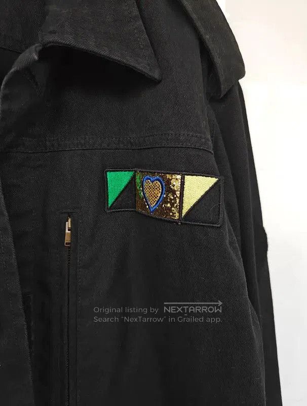 Yves Saint Laurent YSL Black Cotton Embroidered Long Coat . Size M / US 6-8 / IT 42-44 - 6 Thumbnail