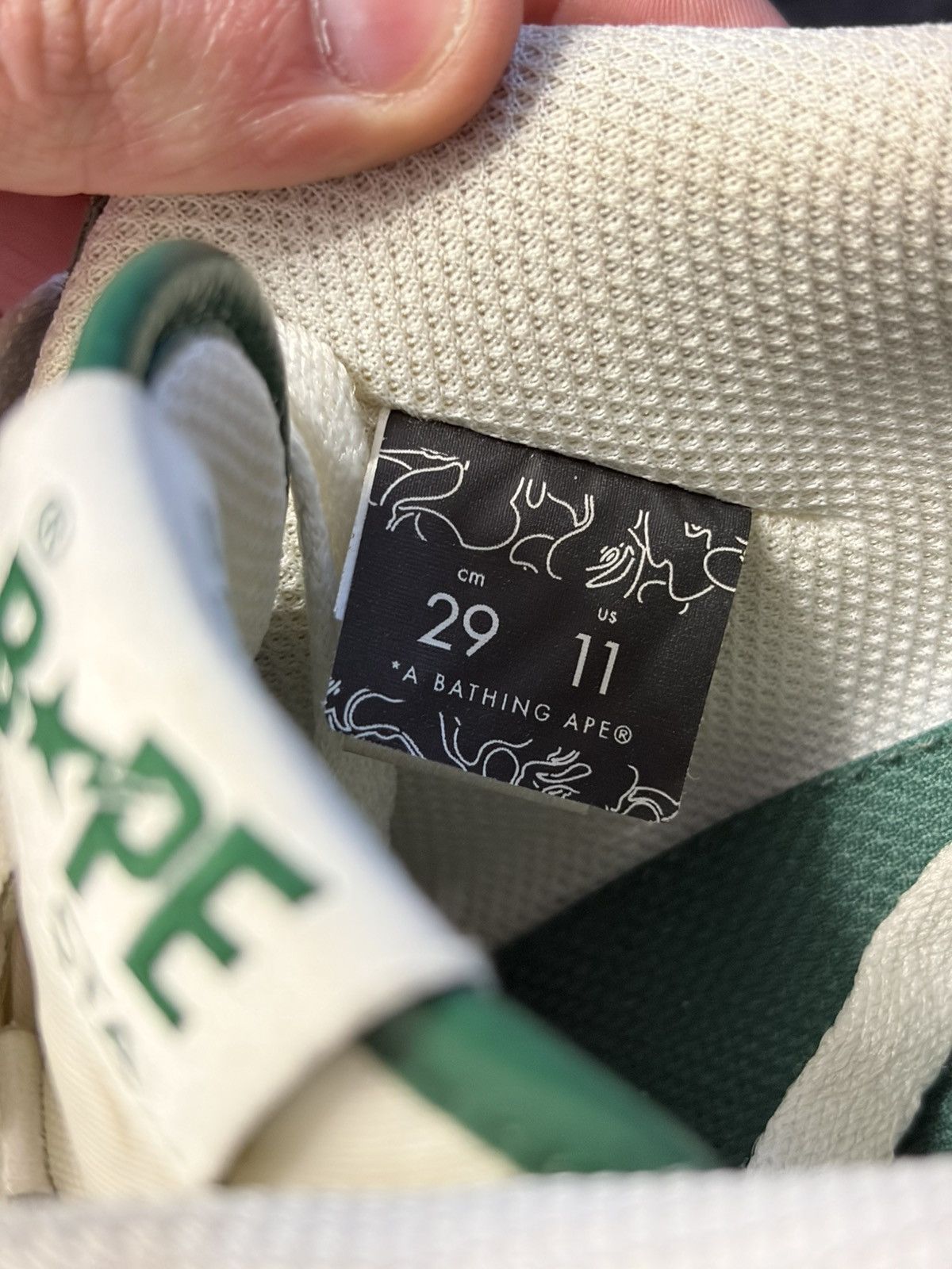 Bape Bapesta Sk8sta Green Grey Size US 11 / EU 44 - 15 Thumbnail