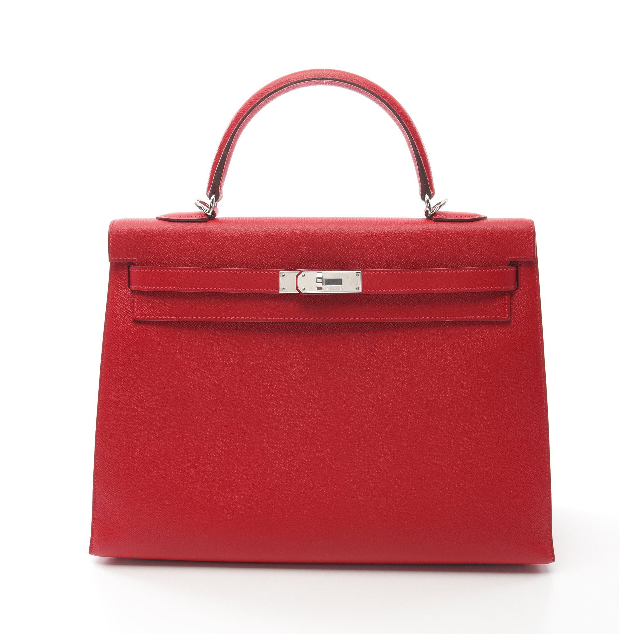 Hermes Hermes Kelly35 Rouge Casac Handbag Veau Epsom Red Silver Hardware Stamp Size ONE SIZE - 1 Thumbnail