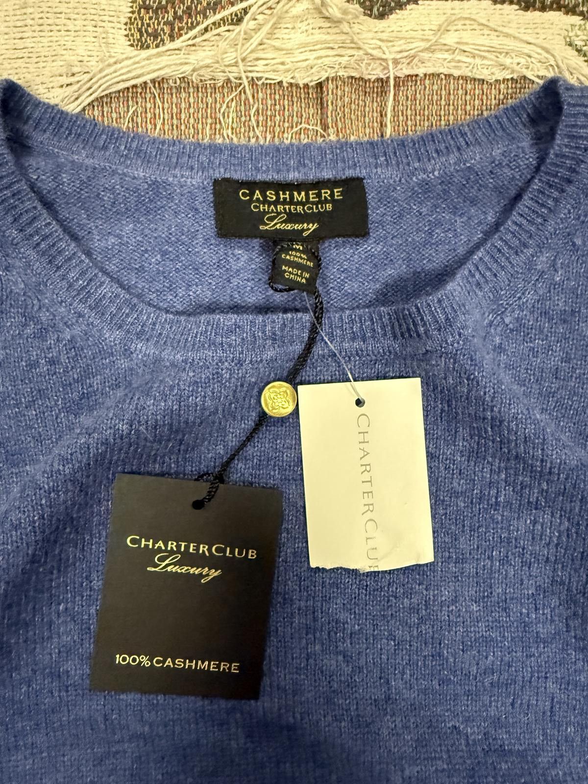 Charter Club NWT 100% Cashmere Charter Club Luxury Blue Sweater Size US M / EU 48-50 / 2 - 4 Thumbnail