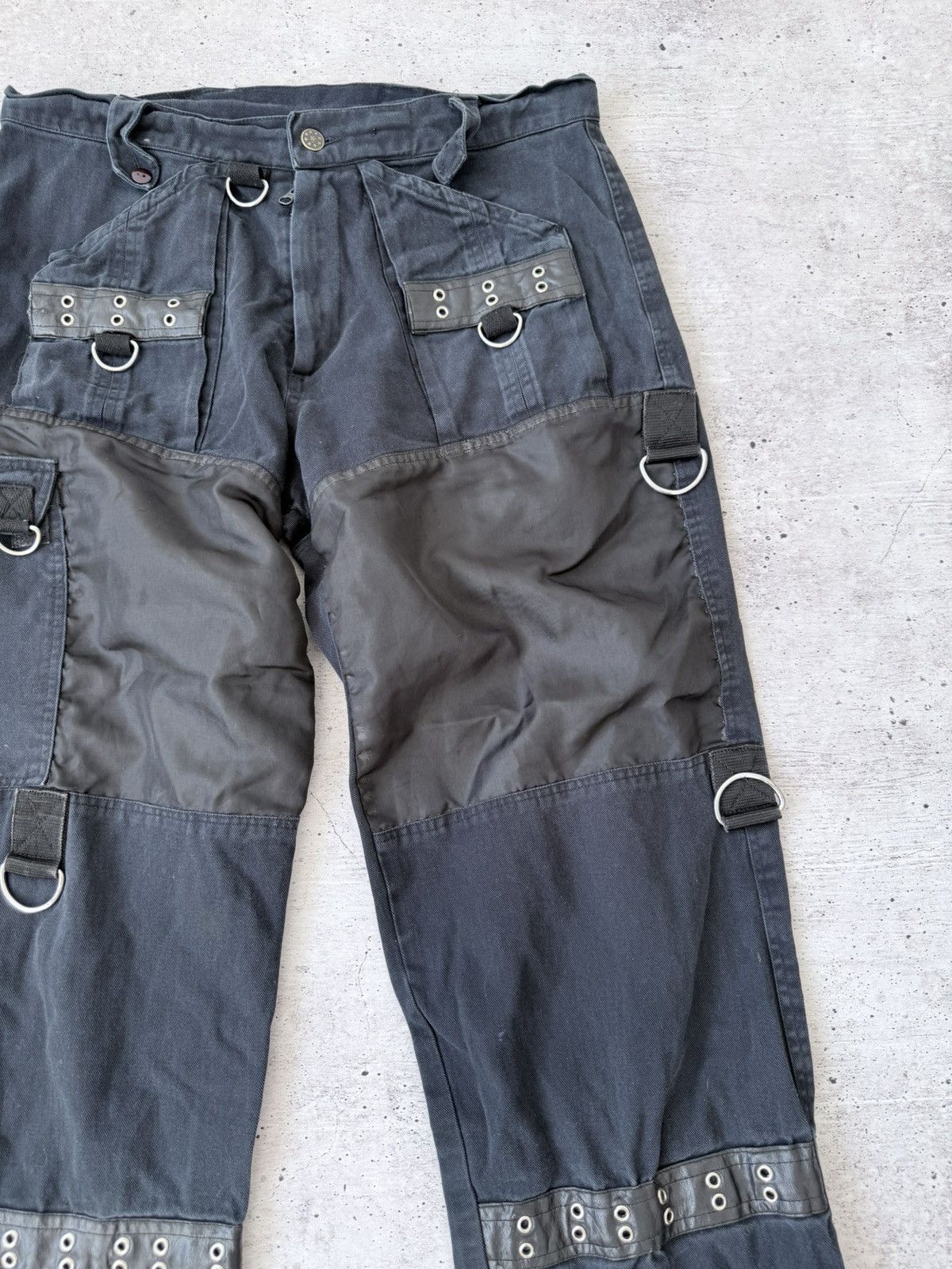Other Archive S.D.L. Cyber Goth Bondage Pants Vintage Y2K Punk Size US 33 - 7 Thumbnail