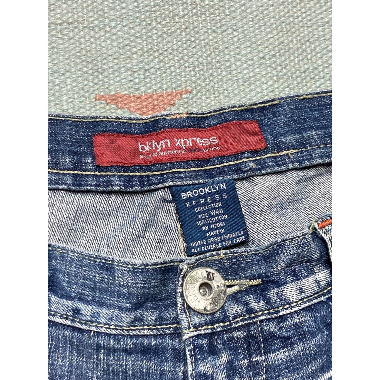 Southpole VINTAGE Brooklyn Xpress Baggy Jeans Shorts Jorts Men 40 Blue Wide Leg Skater 90s Southpole Size US 40 / EU 56 - 7 Thumbnail