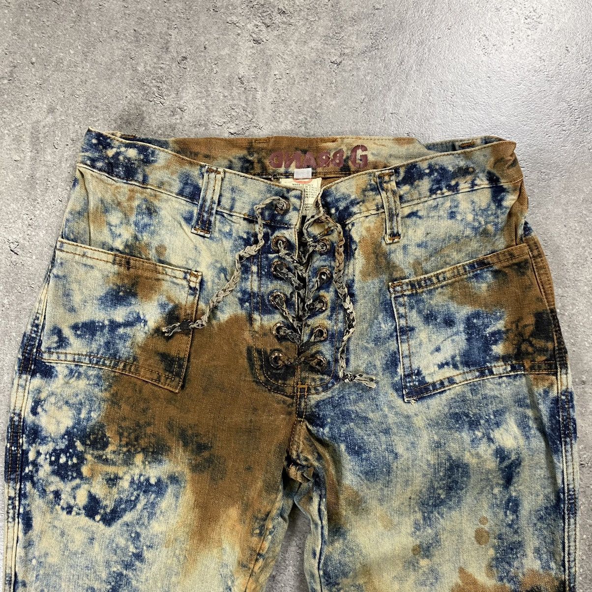 Japanese Brand × Vintage G Brand Flared Low Rise Jeans Tie Dye Pants Size 28" / US 6 / IT 42 - 5 Thumbnail