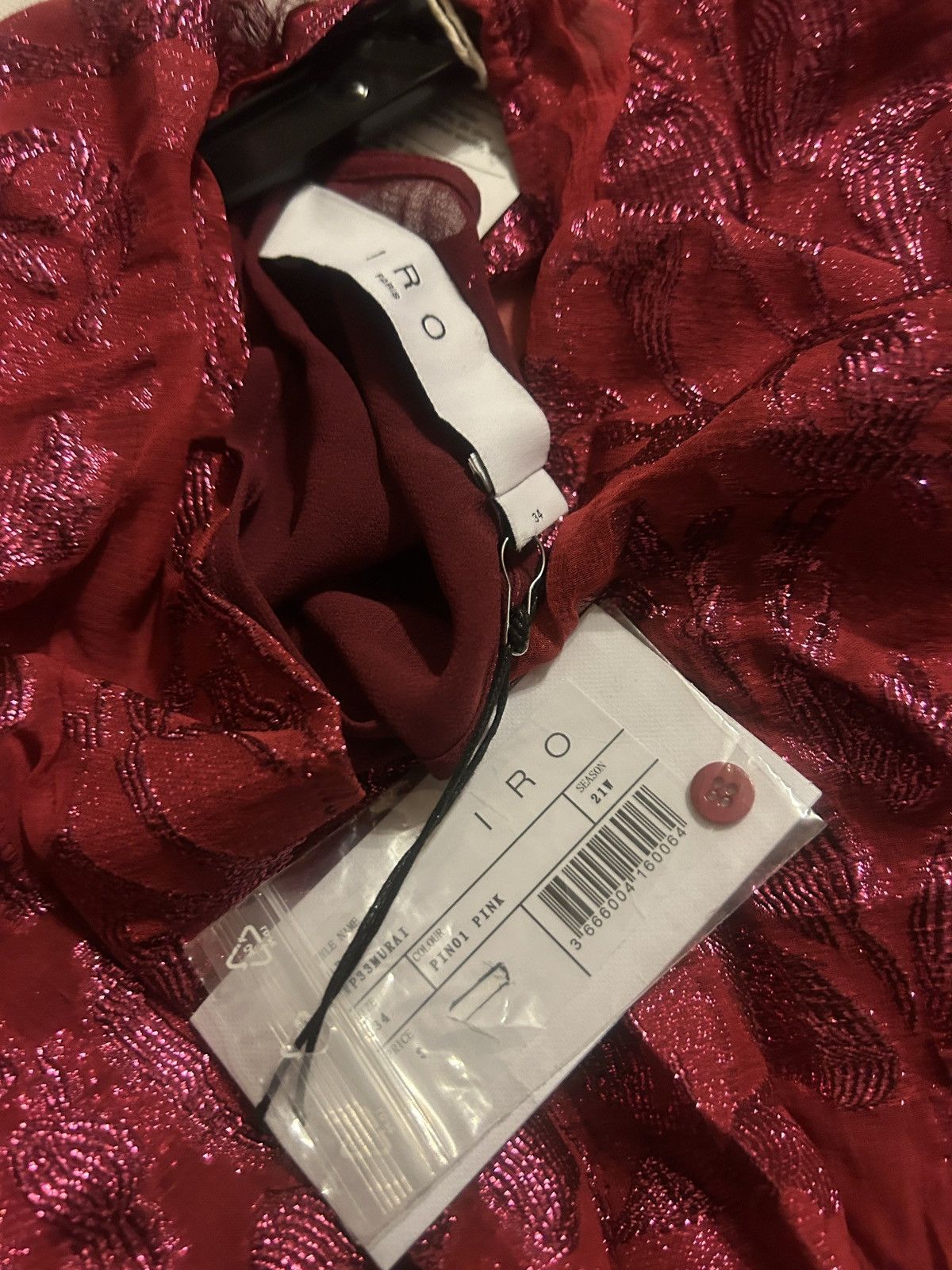 Iro IRO Murai Metallic Fil coupé silk-blend Georgette Mini Dress Size XS / US 0-2 / IT 36-38 - 6 Thumbnail