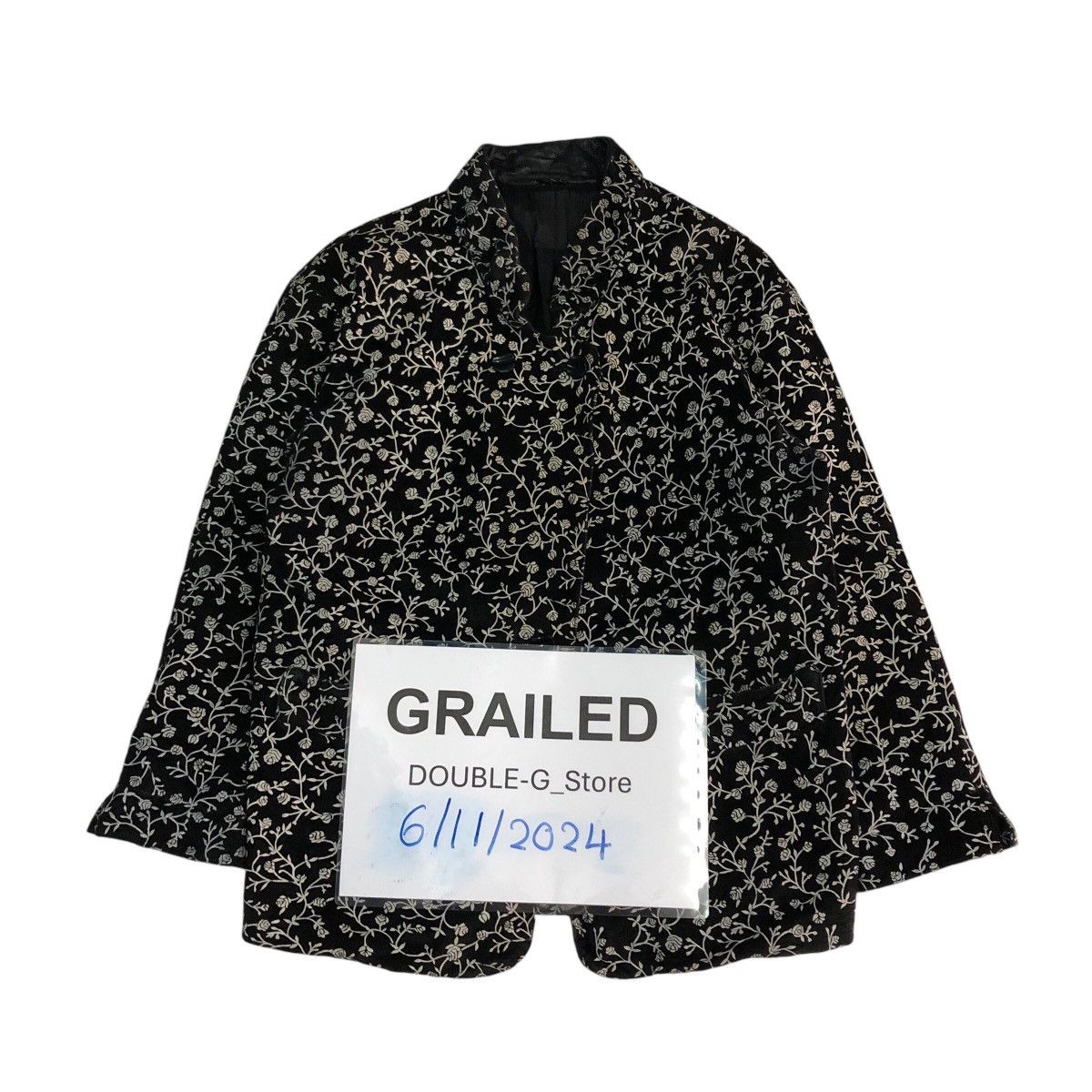 Japanese Brand × Vintage 📌Vintage Leather Jacket Floral Full Print Issey Miyake Size US M / EU 48-50 / 2 - 1 Thumbnail