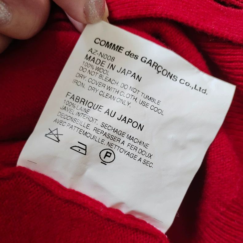 Comme des Garcons Comme Des Garcons Red classic knitted sweater cardigan 2504 Size US M / EU 48-50 / 2 - 6 Thumbnail