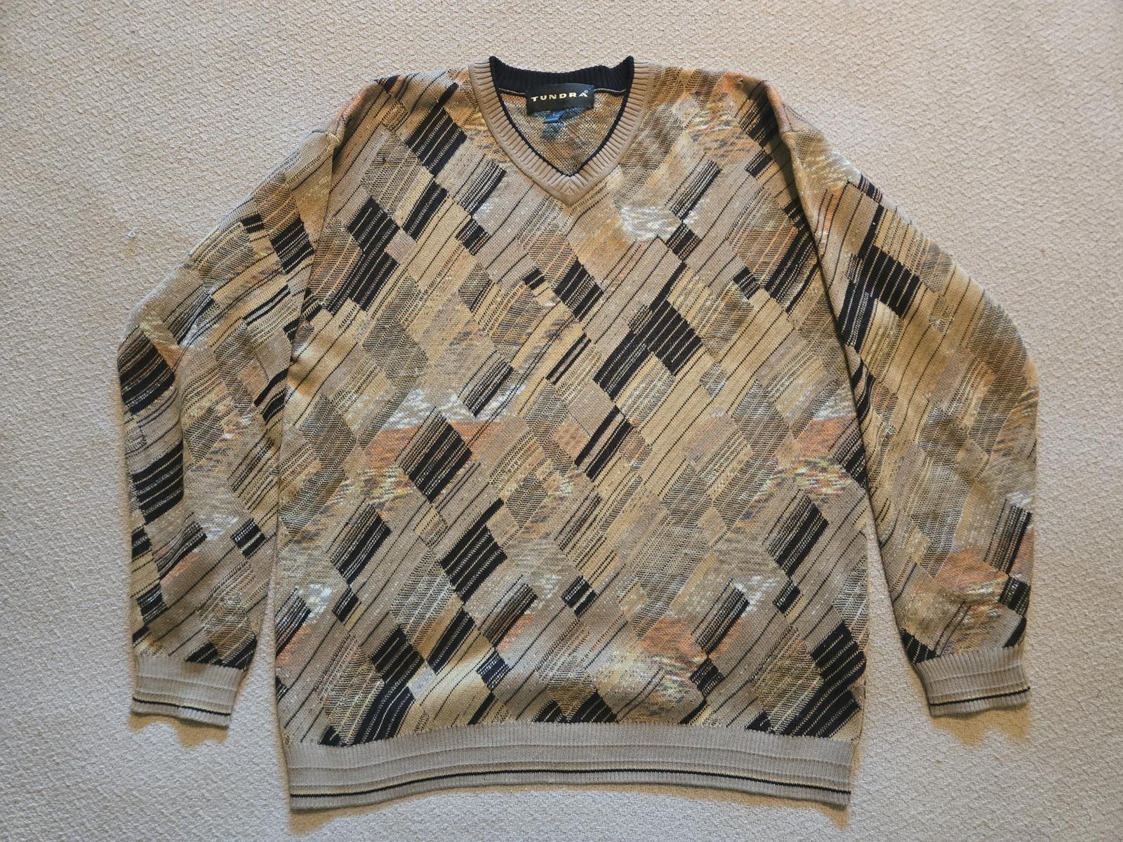 Other Tundra Sweater L | Abstract Earth-Tone Knit Size US L / EU 52-54 / 3 - 4 Thumbnail